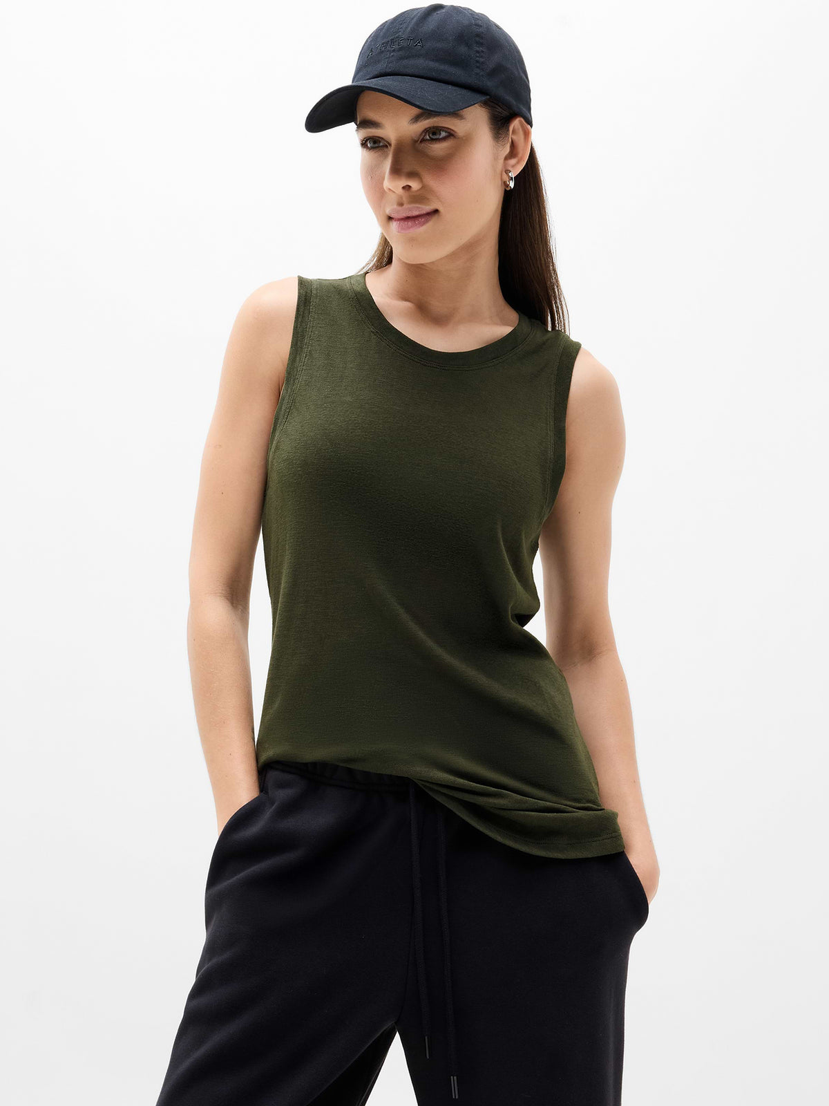 Breezy Tank - Aspen Olive