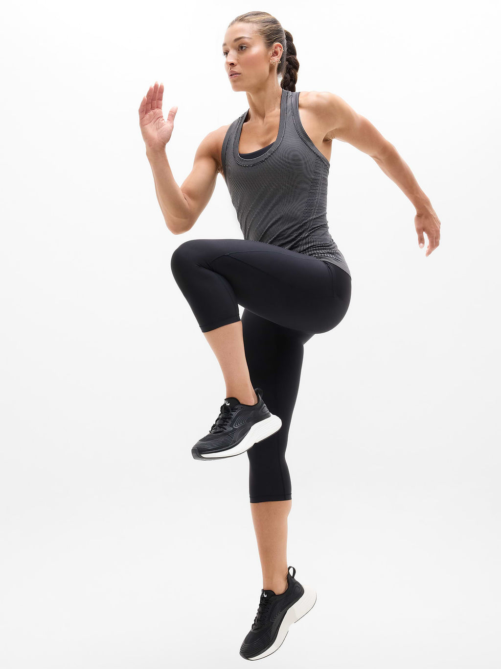 Momentum Seamless Tank - Black Mini Stripe