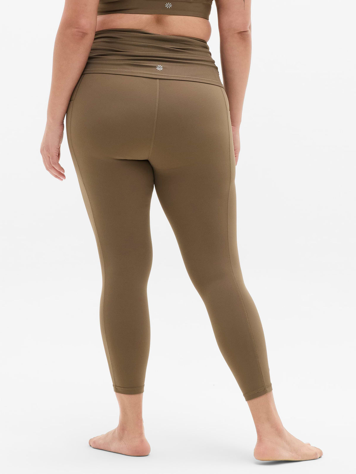 Salutation Stash Fold Over 7/8 Legging - Clay