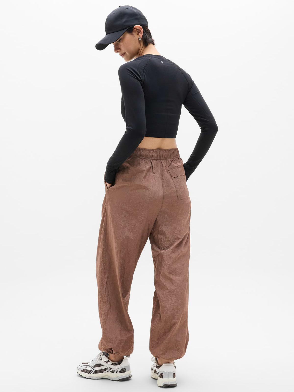 Lunar Sheen Utility Mid Rise Pant - Auburn