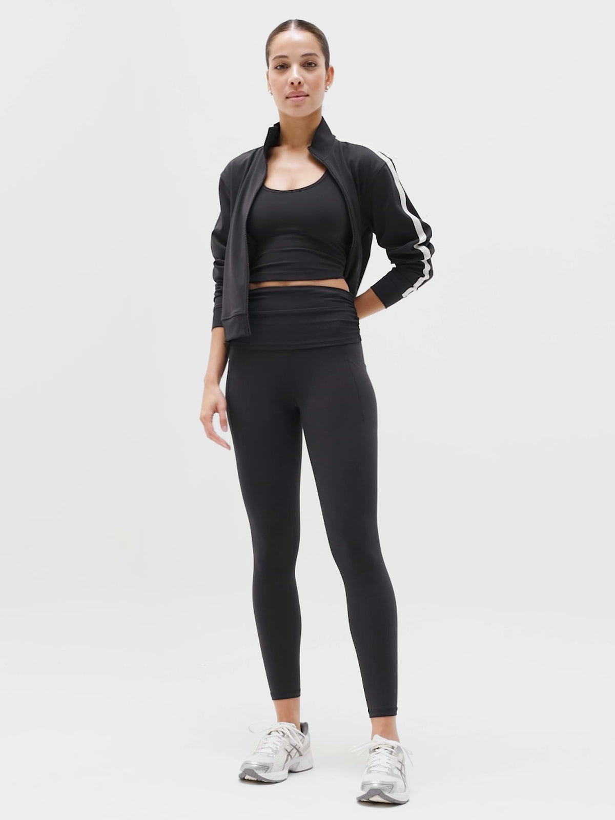 Salutation Stash Fold Over 7/8 Legging - Black