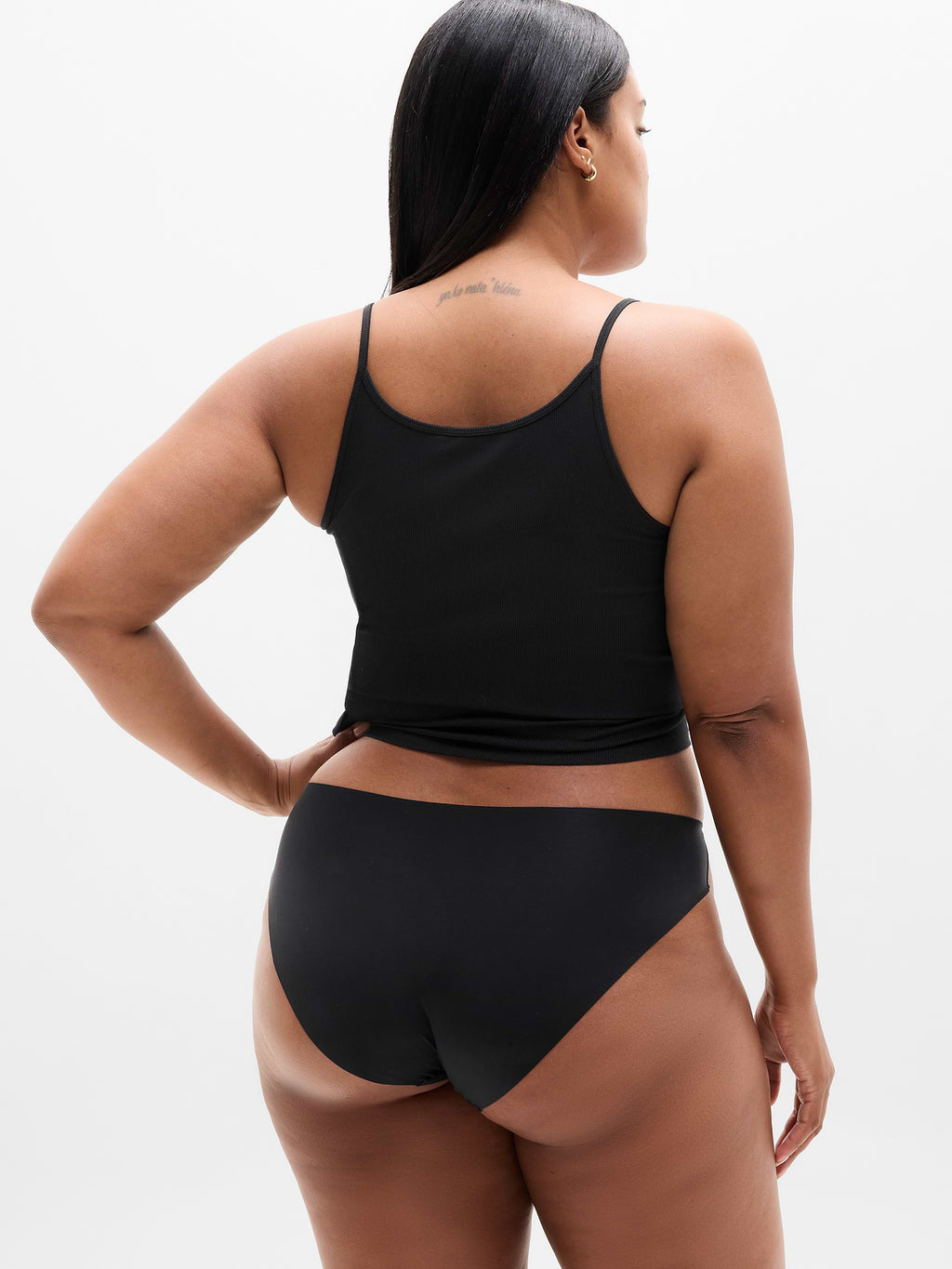 Sleek Form No Show Bikini Underwear - Black