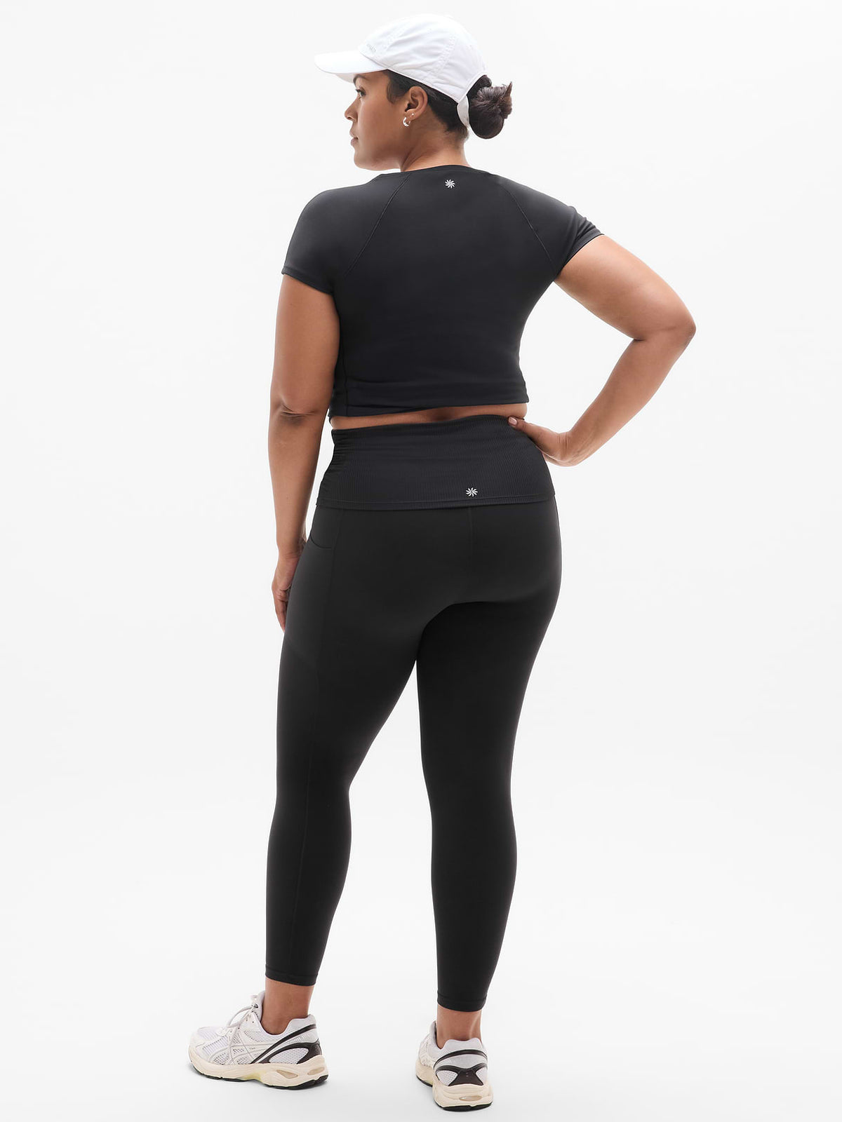 Salutation Stash Fold Over 7/8 Legging - Black