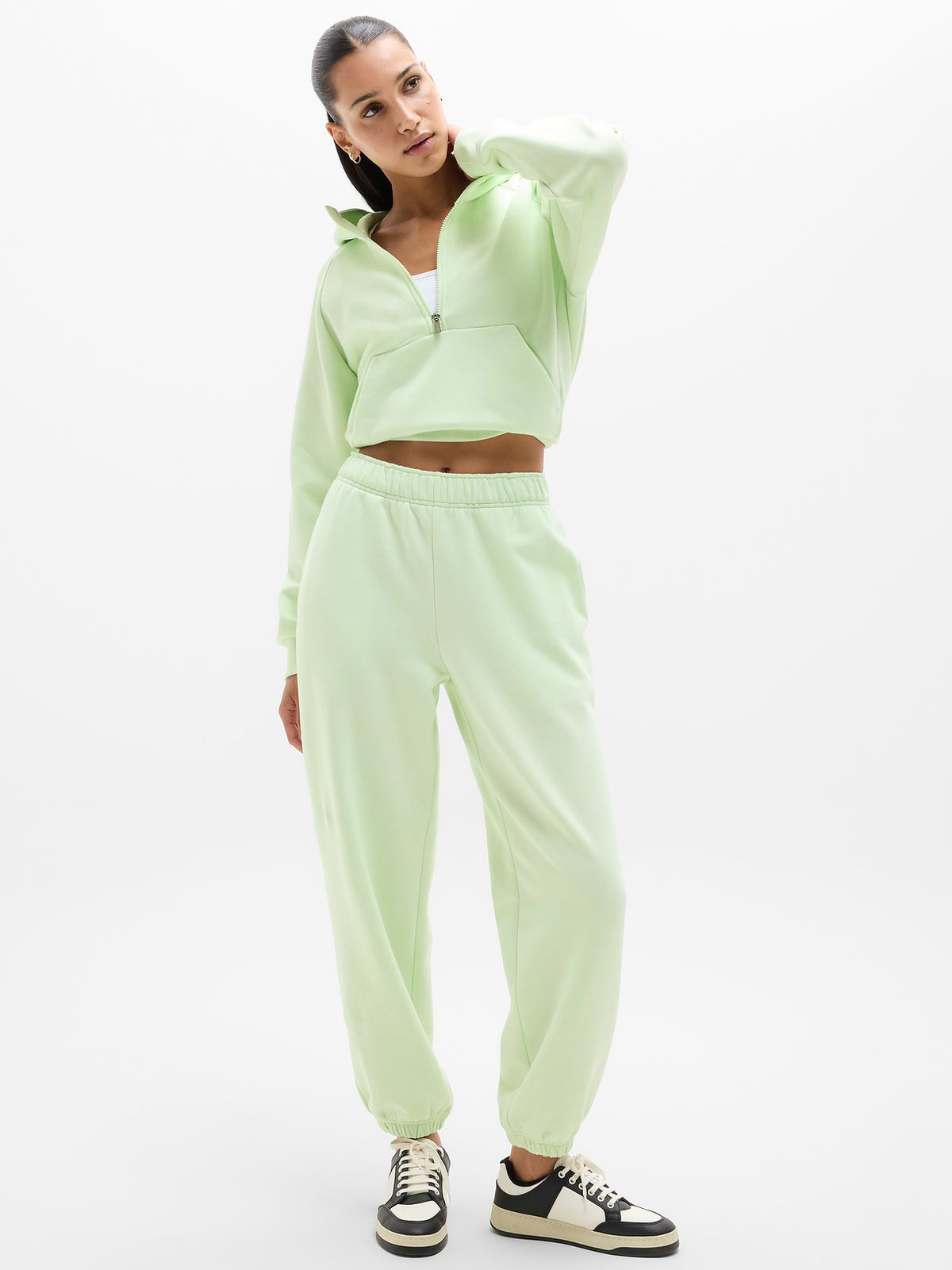 Forever Fleece Mid Rise Flare Pant - Honeydew