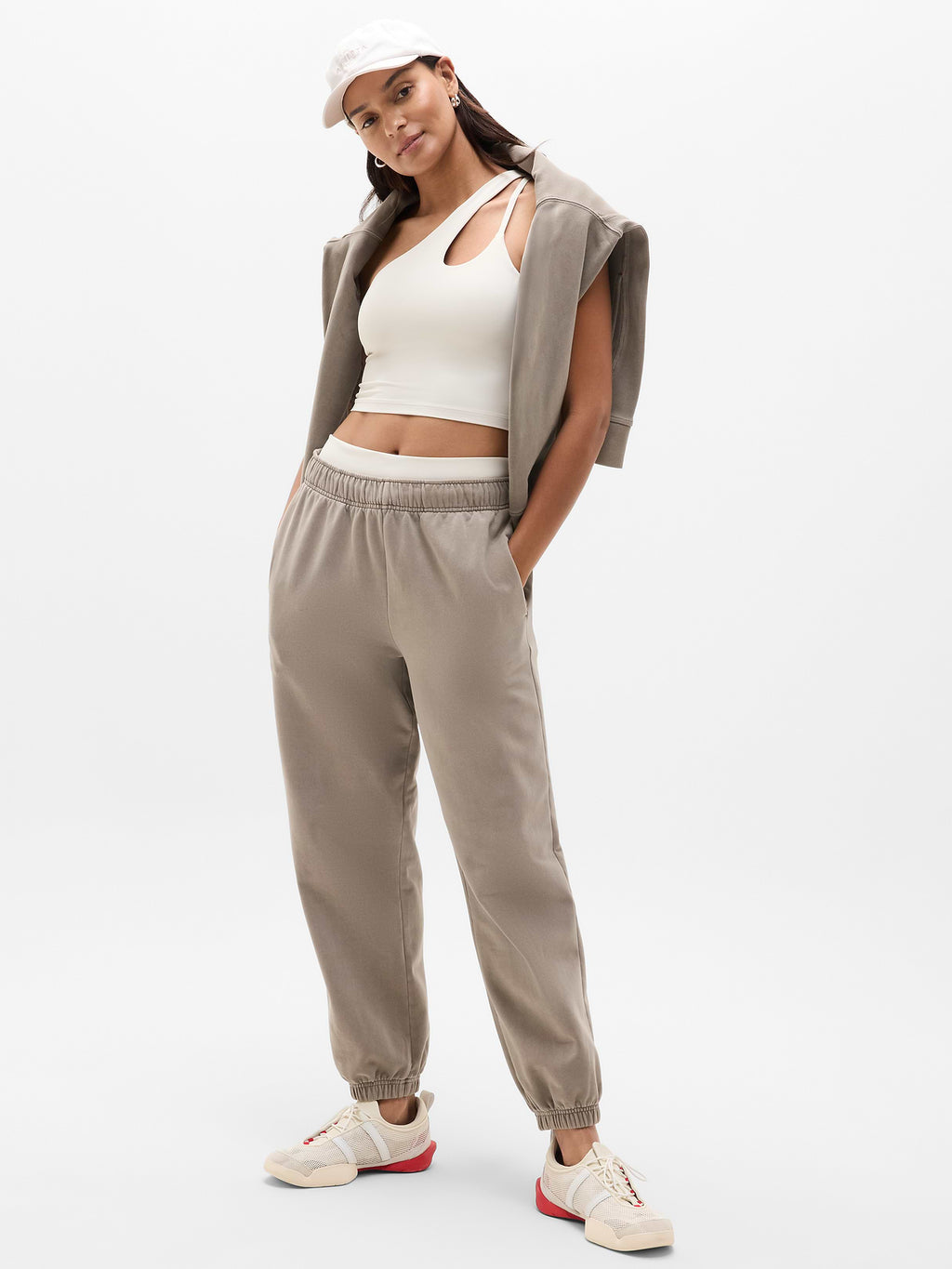 Forever Fleece Mid Rise Flare Pant - Mortar Garment Dye