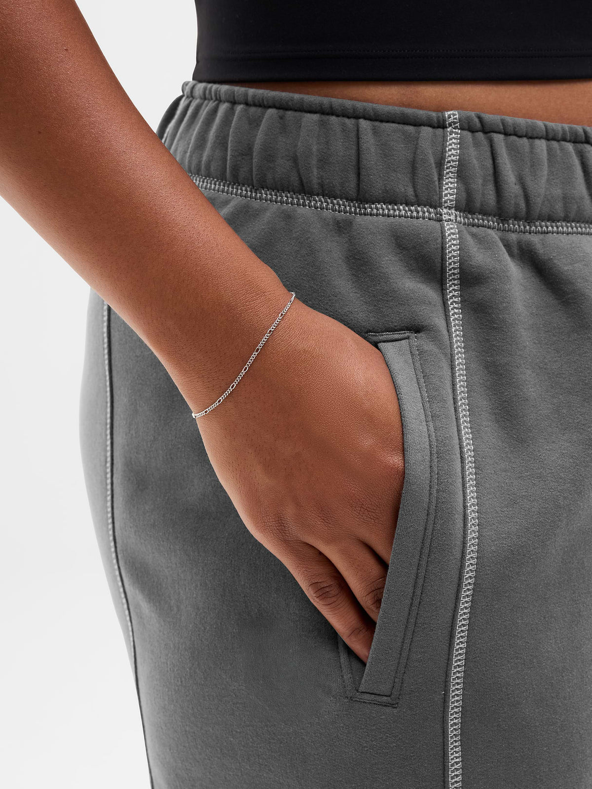Forever Fleece Mid Rise Flare Pant - Shadow Grey/Stone