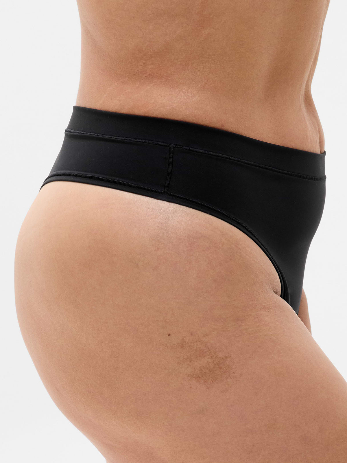 BodyMove High Rise Thong Underwear - Black