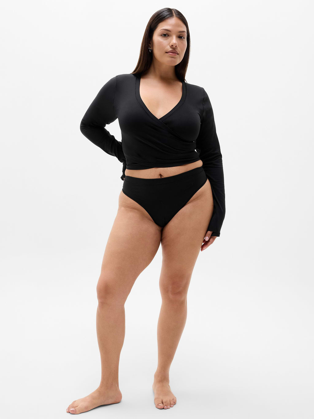 BodyMove High Rise Thong Underwear - Black