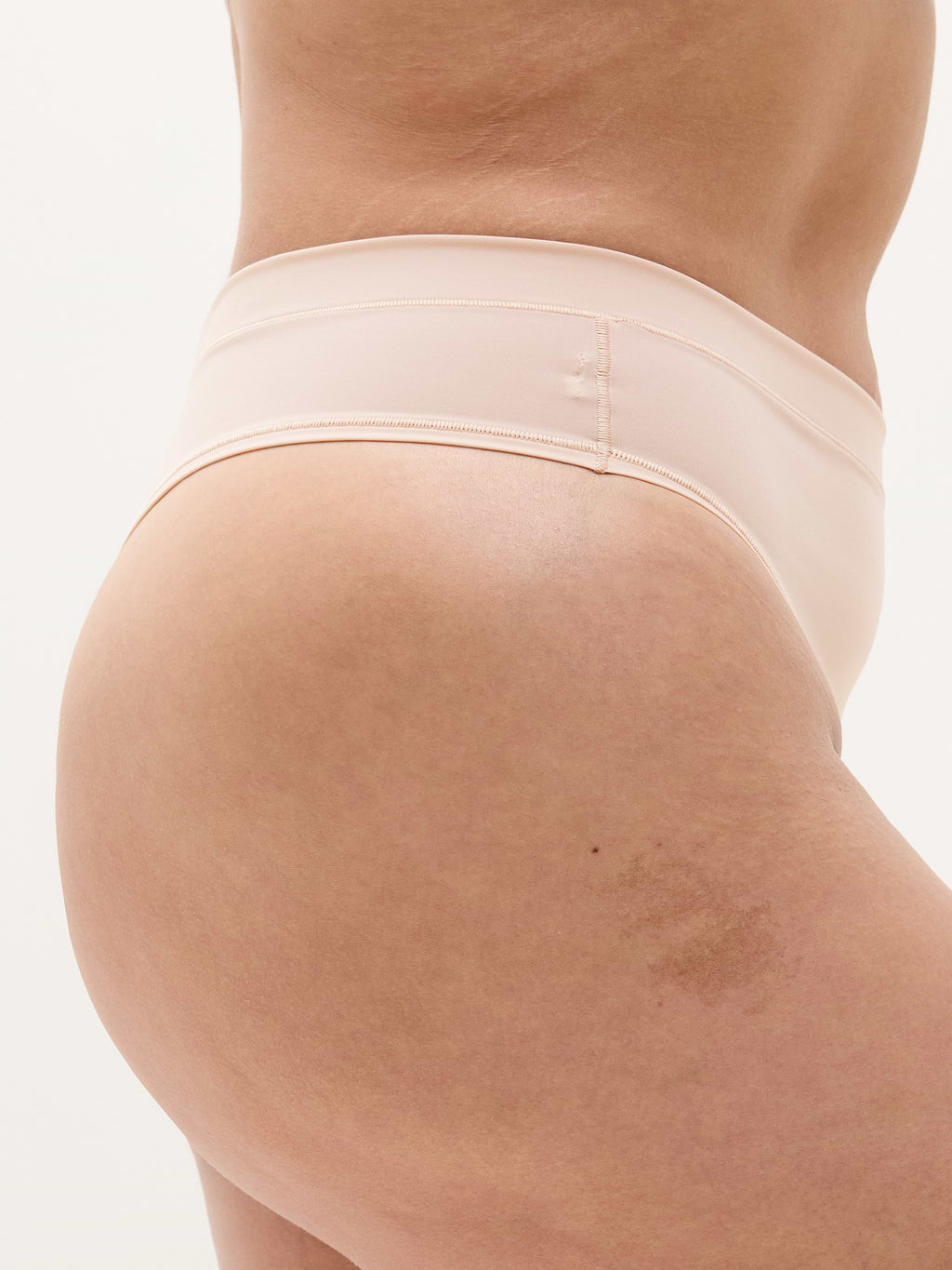 BodyMove High Rise Thong Underwear - Sand Beige