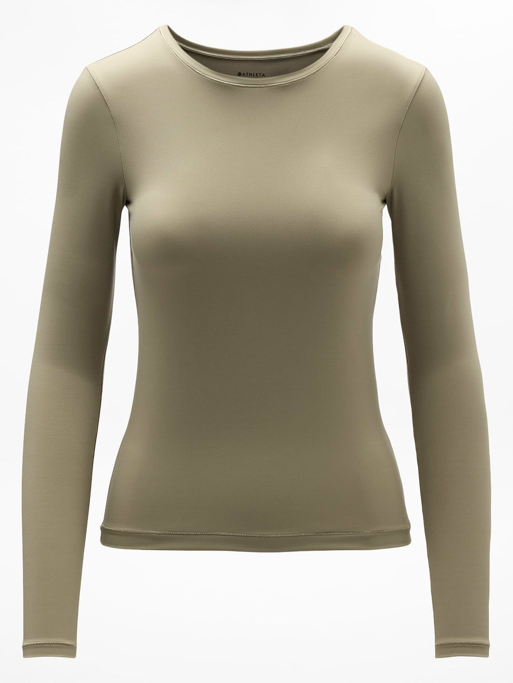 BodyMove Crew Neck Long Sleeve Top - Olive Branch
