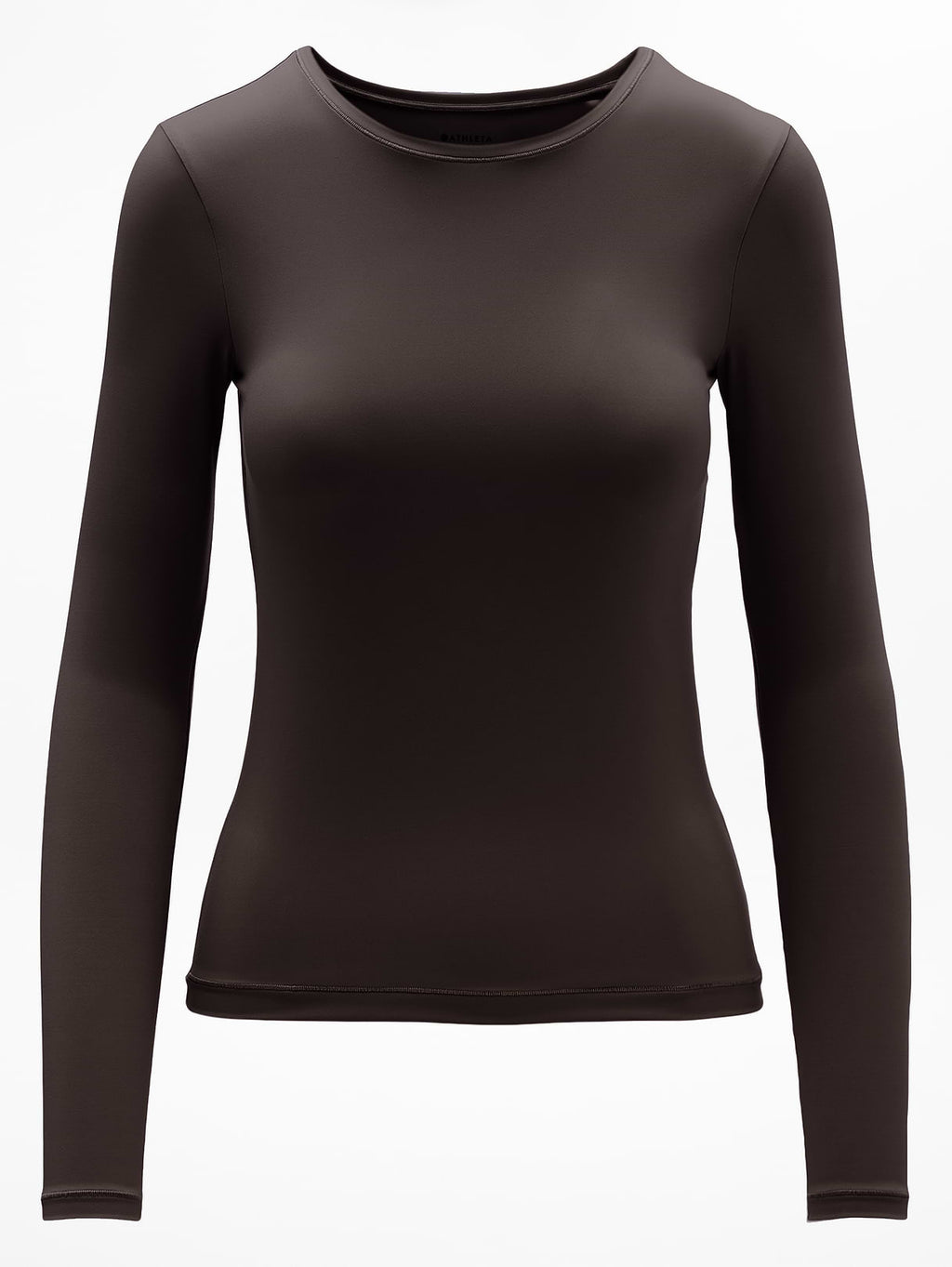 BodyMove Crew Neck Long Sleeve Top - Truffle