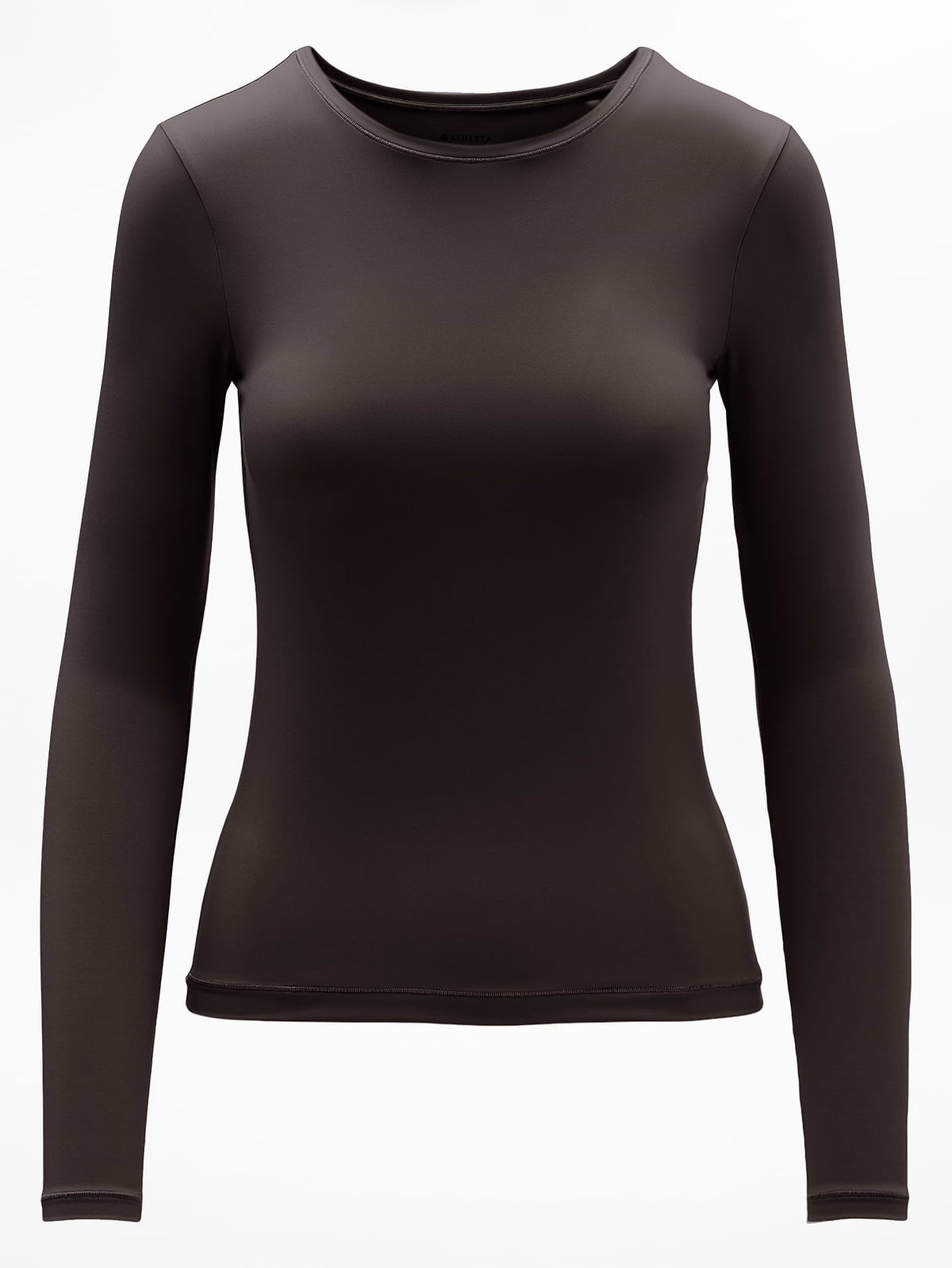 BodyMove Crew Neck Long Sleeve Top - Truffle