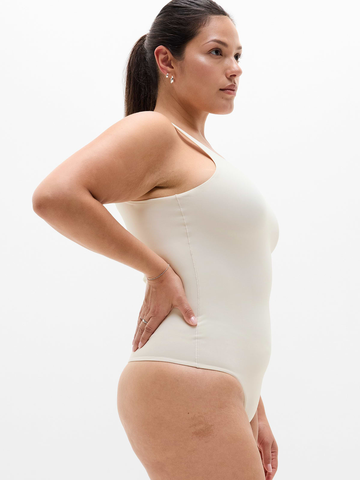 BodyMove Square Neck Bodysuit - Bone