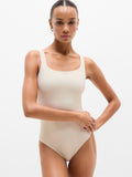 BodyMove Square Neck Bodysuit - Bone