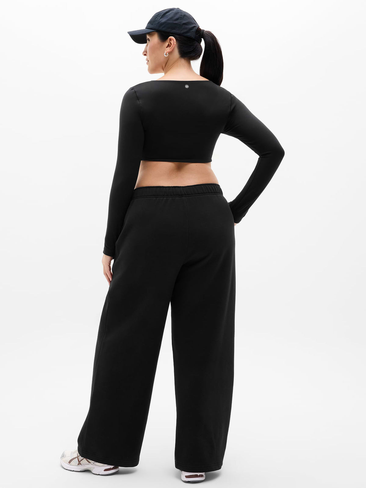 Forever Fleece Mid Rise Flare Pant - Black