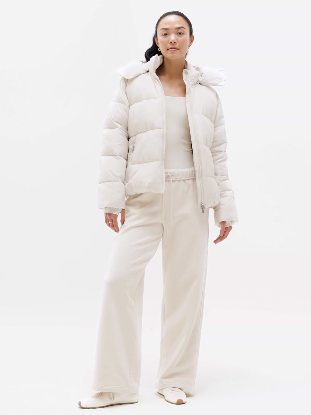 Forever Fleece Mid Rise Flare Pant - Bone