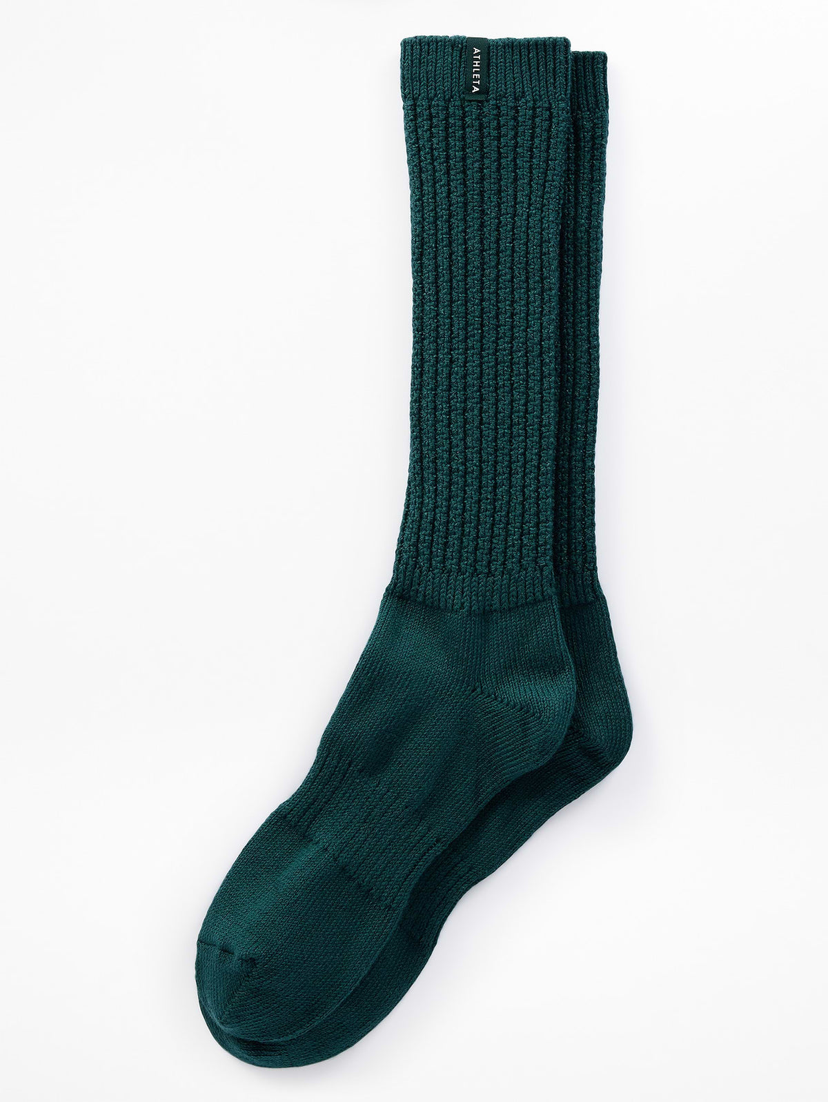 Cloud Cable Knit Scrunch Sock - Pine