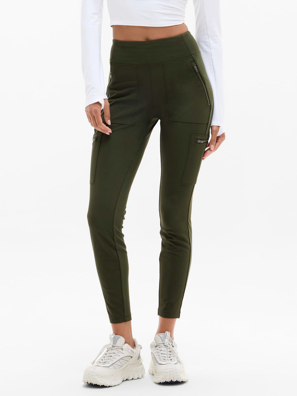 Headlands Hybrid High Rise Cargo Legging - Aspen Olive