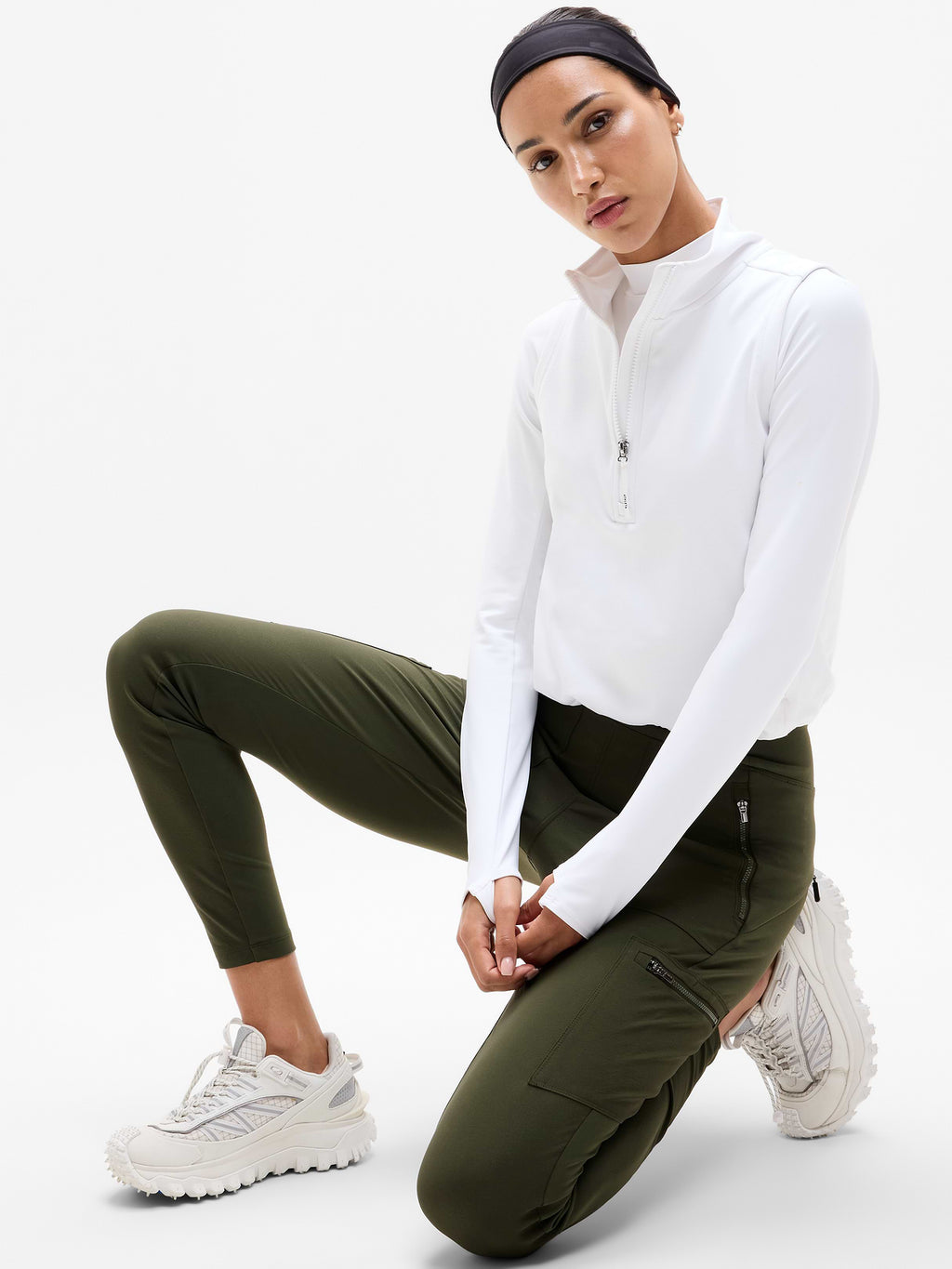 Headlands Hybrid High Rise Cargo Legging - Aspen Olive