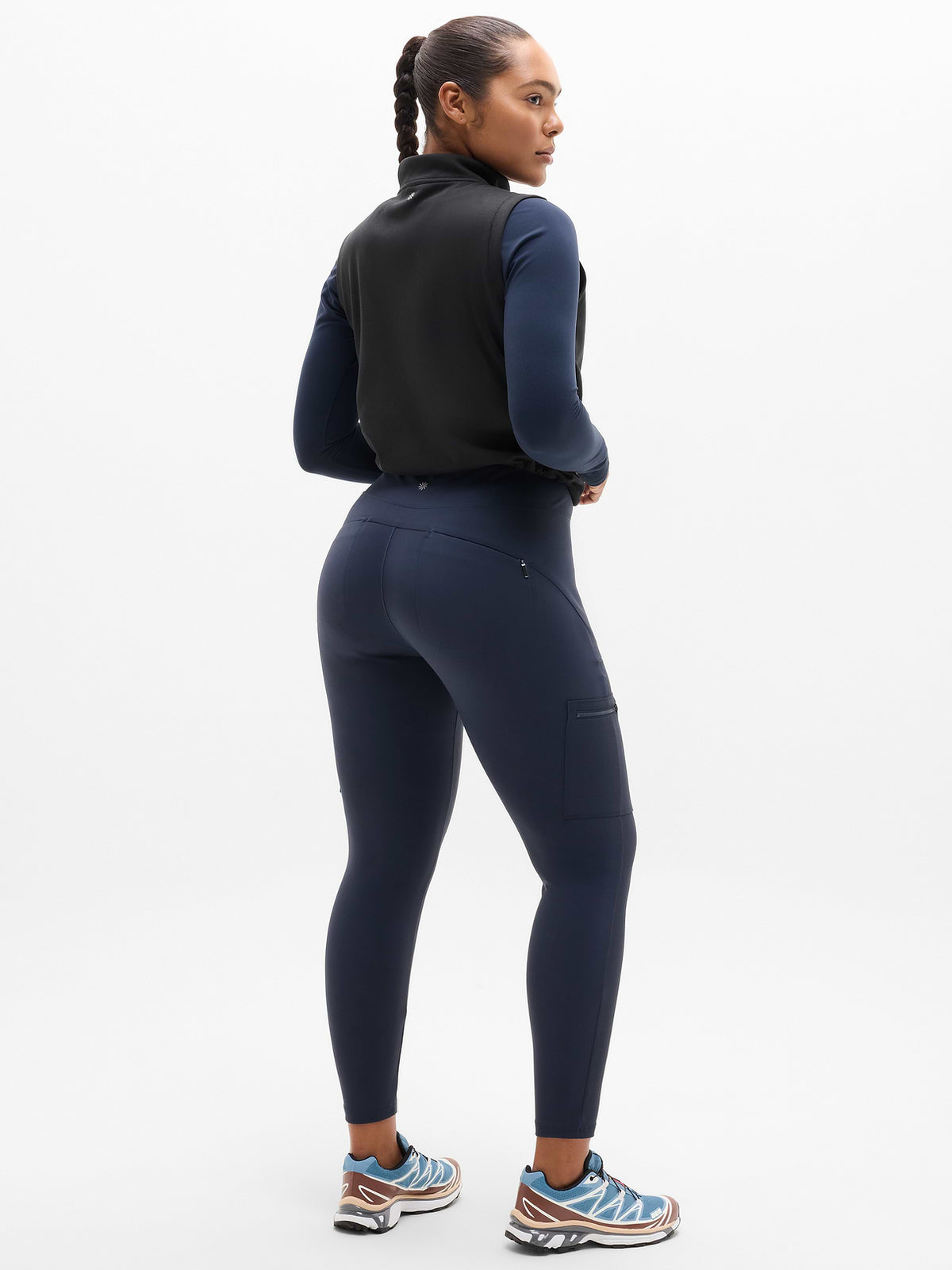 Headlands Hybrid High Rise Cargo Legging - Navy