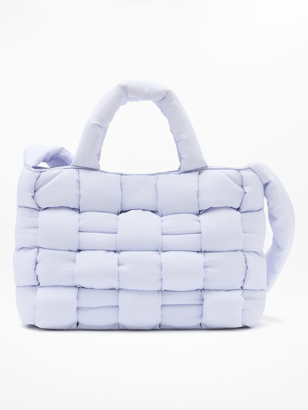 Woven Square Puff Tote - Gossamer