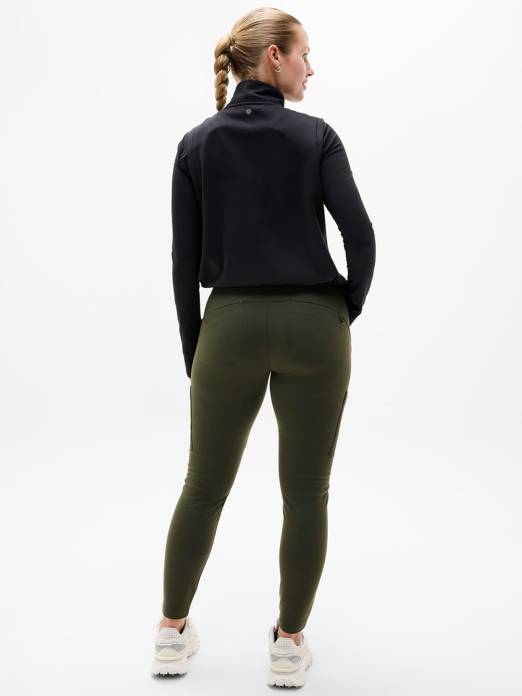 Headlands Hybrid High Rise Cargo Legging - Aspen Olive