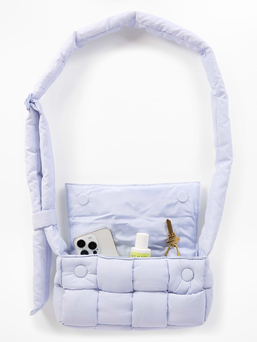 Woven Square Puff Crossbody - Gossamer