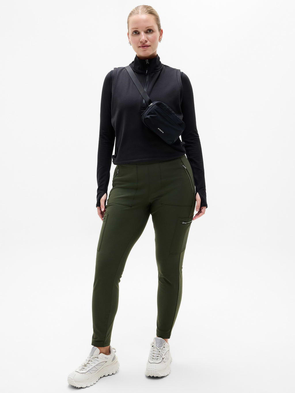 Headlands Hybrid High Rise Cargo Legging - Aspen Olive