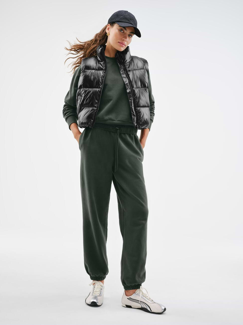 Forever Fleece Mid Rise Flare Pant - Elm