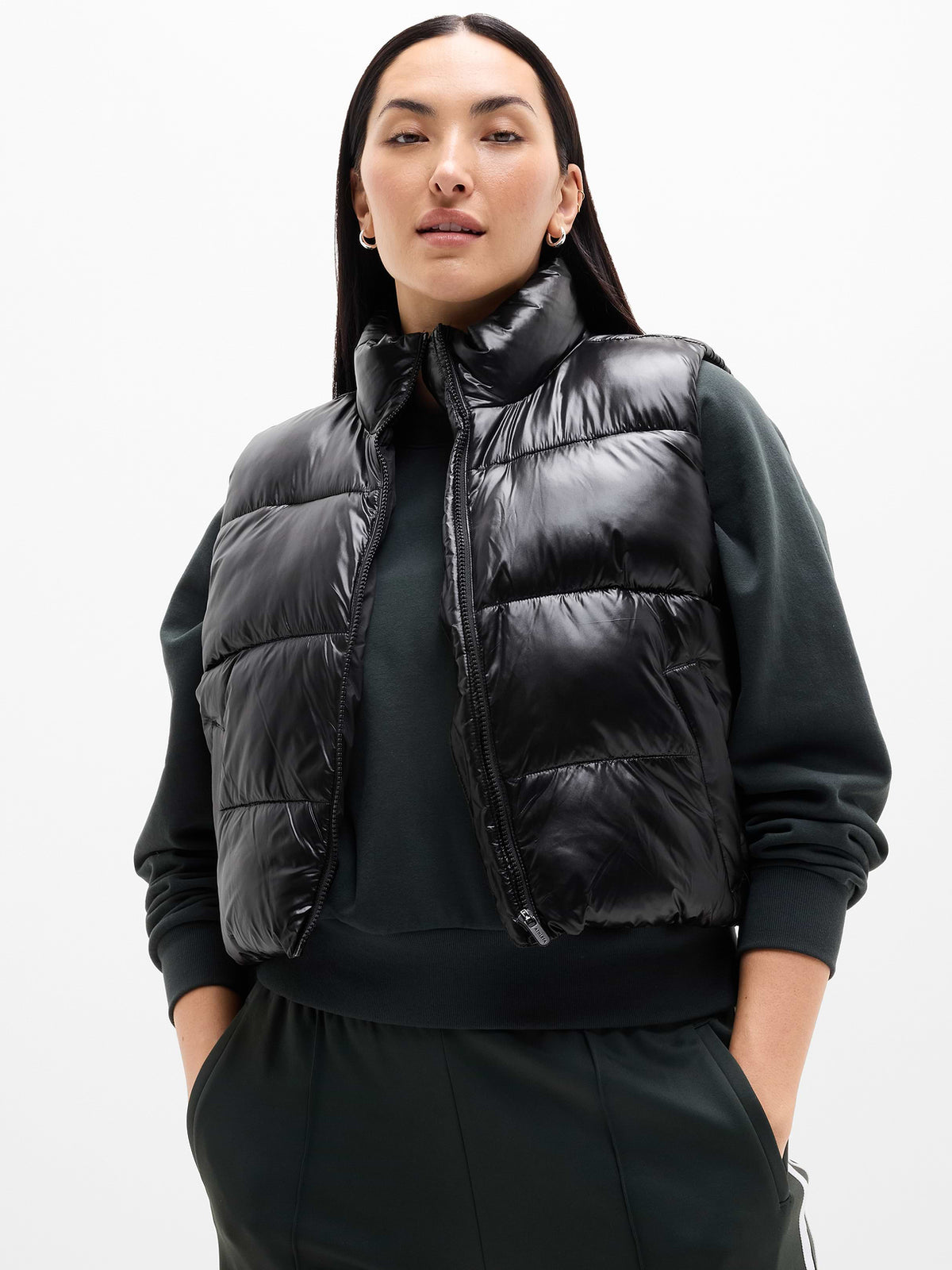 Halo Puffer Vest - Black