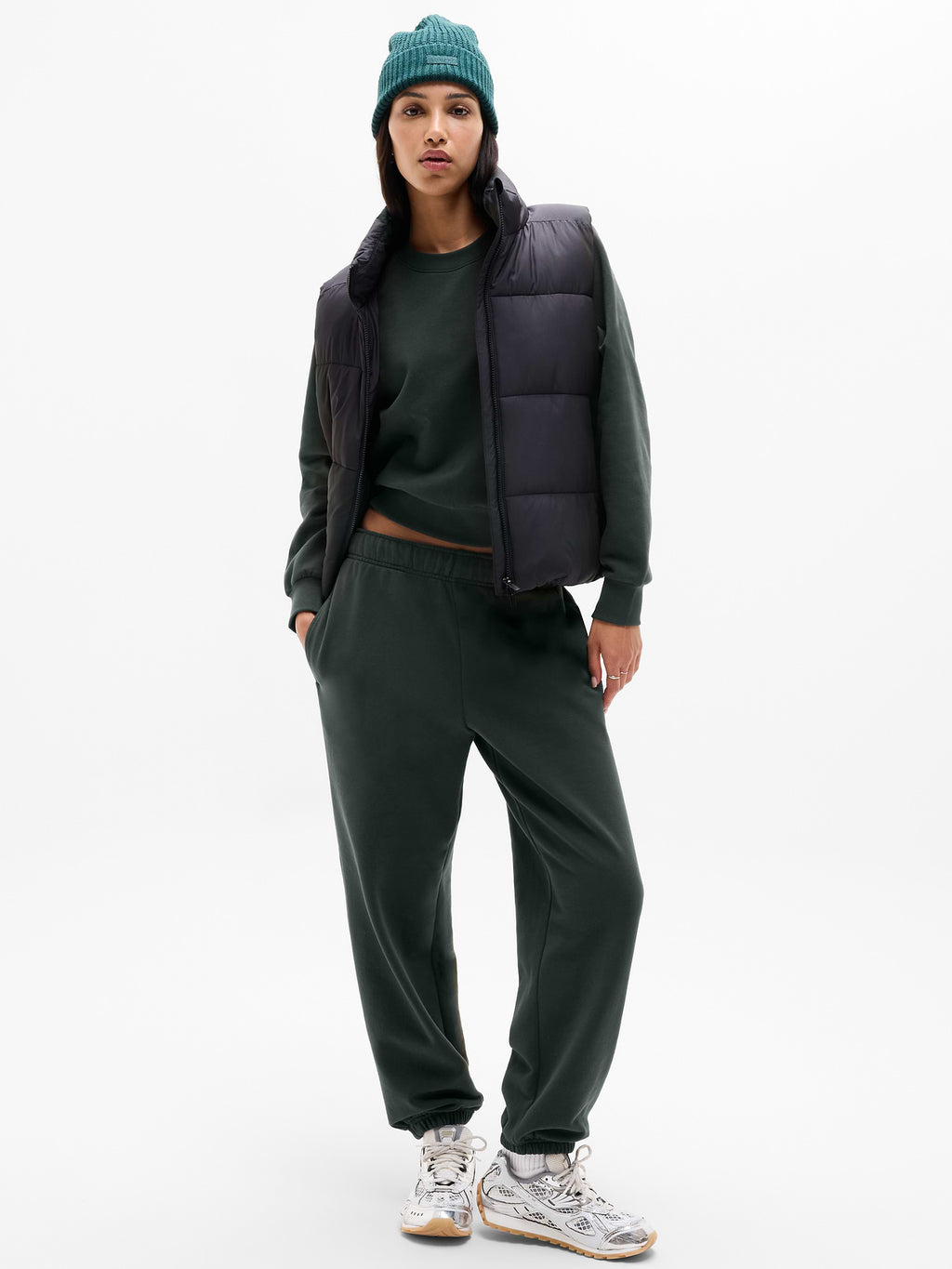 Forever Fleece Mid Rise Flare Pant - Elm