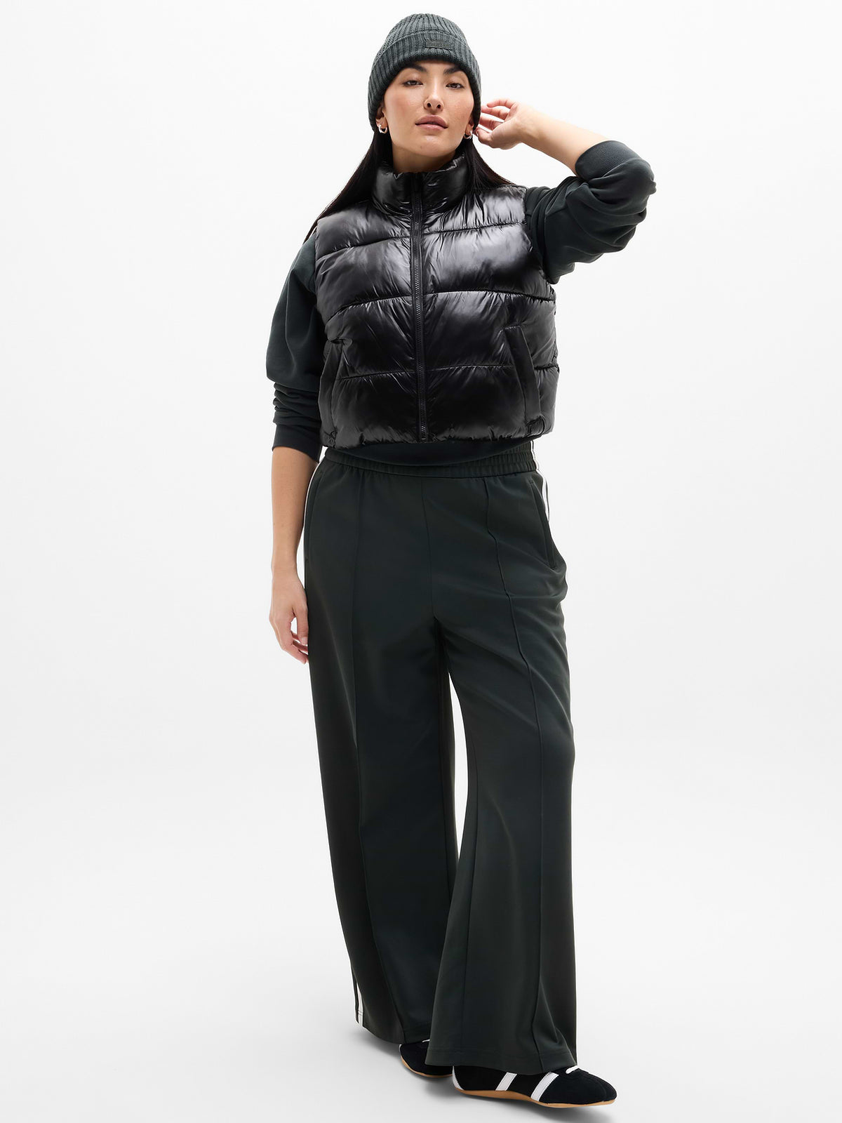 Halo Puffer Vest - Black