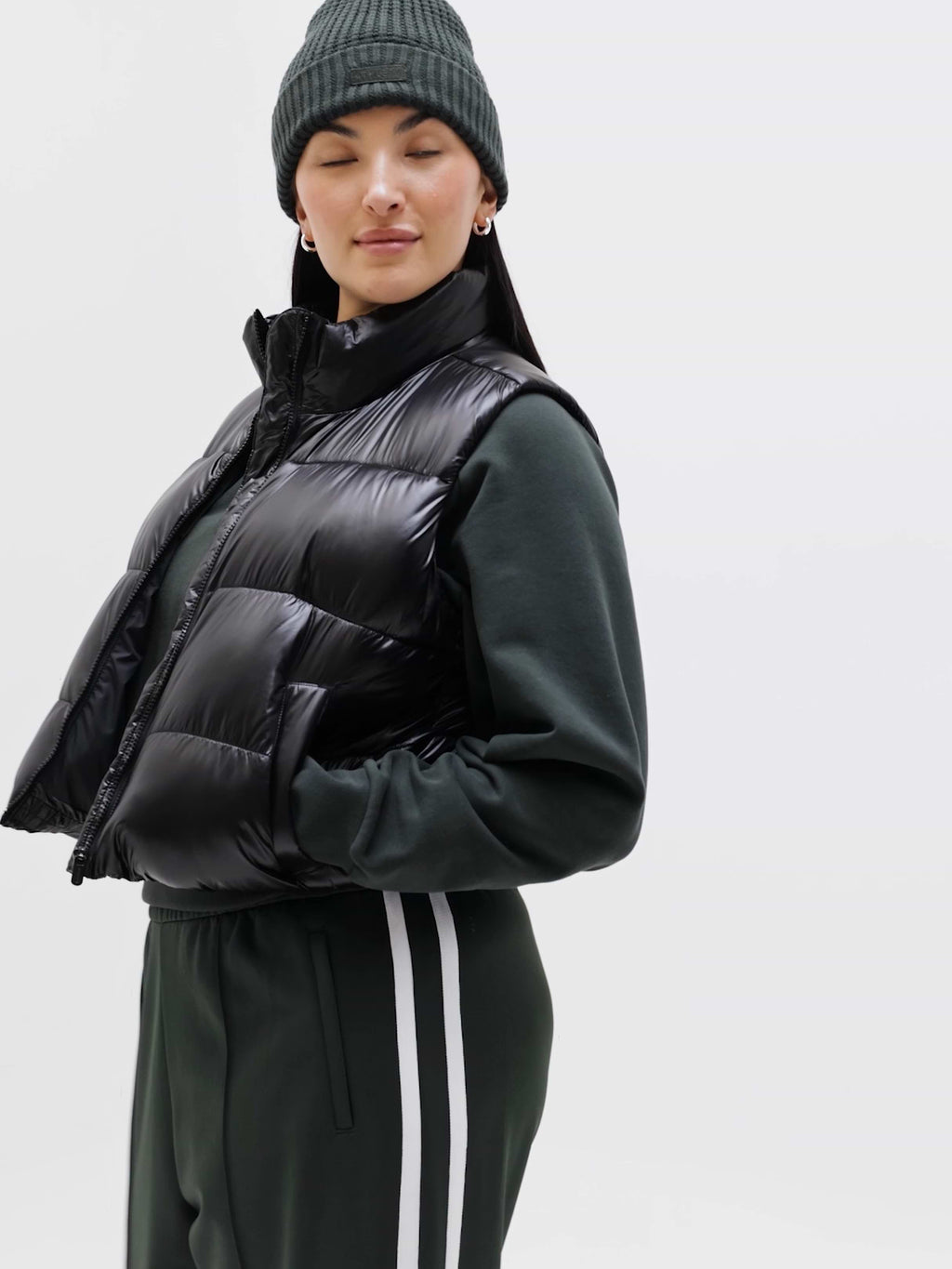 Halo Puffer Vest - Black