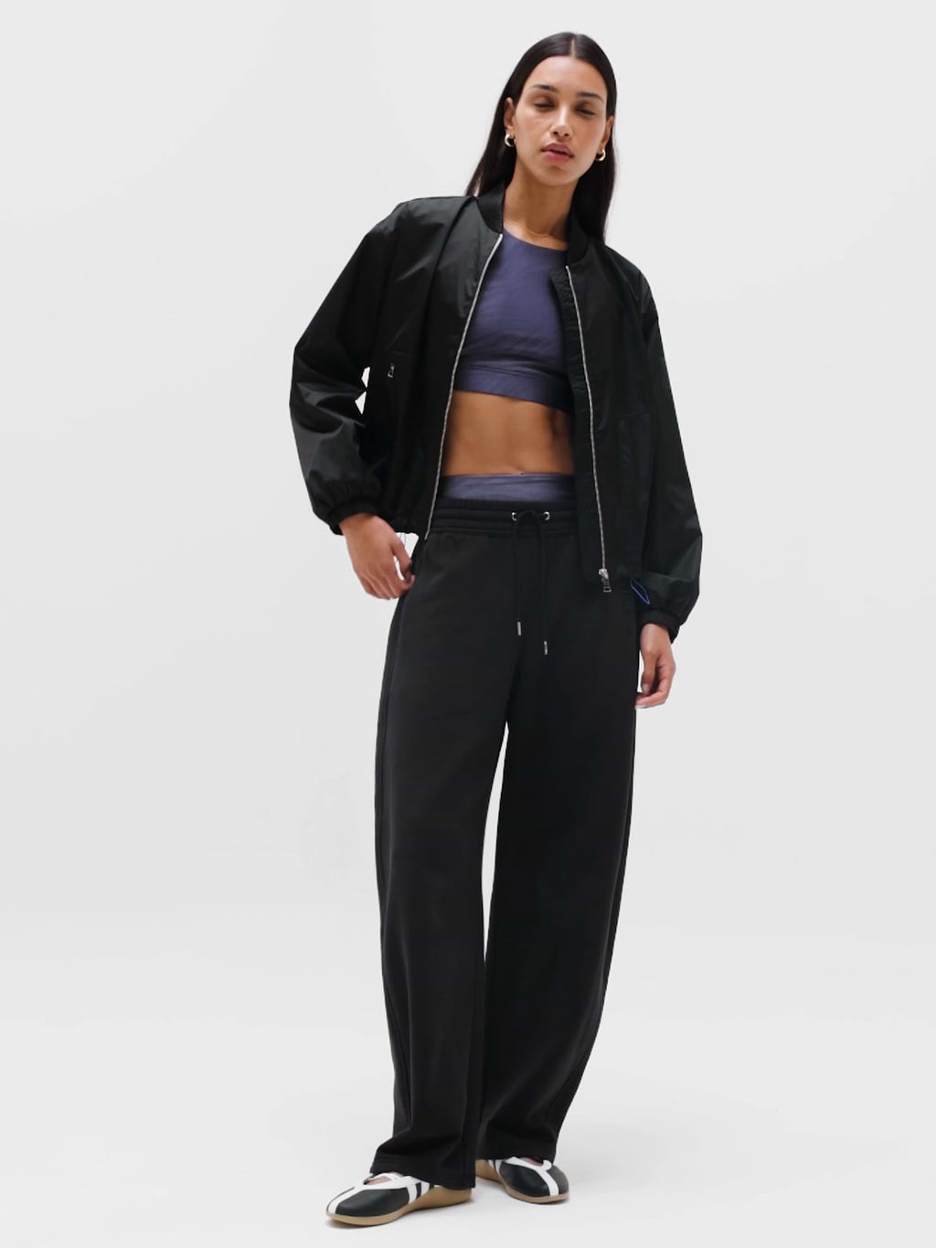 Simone Biles Sateen Jacket - Black