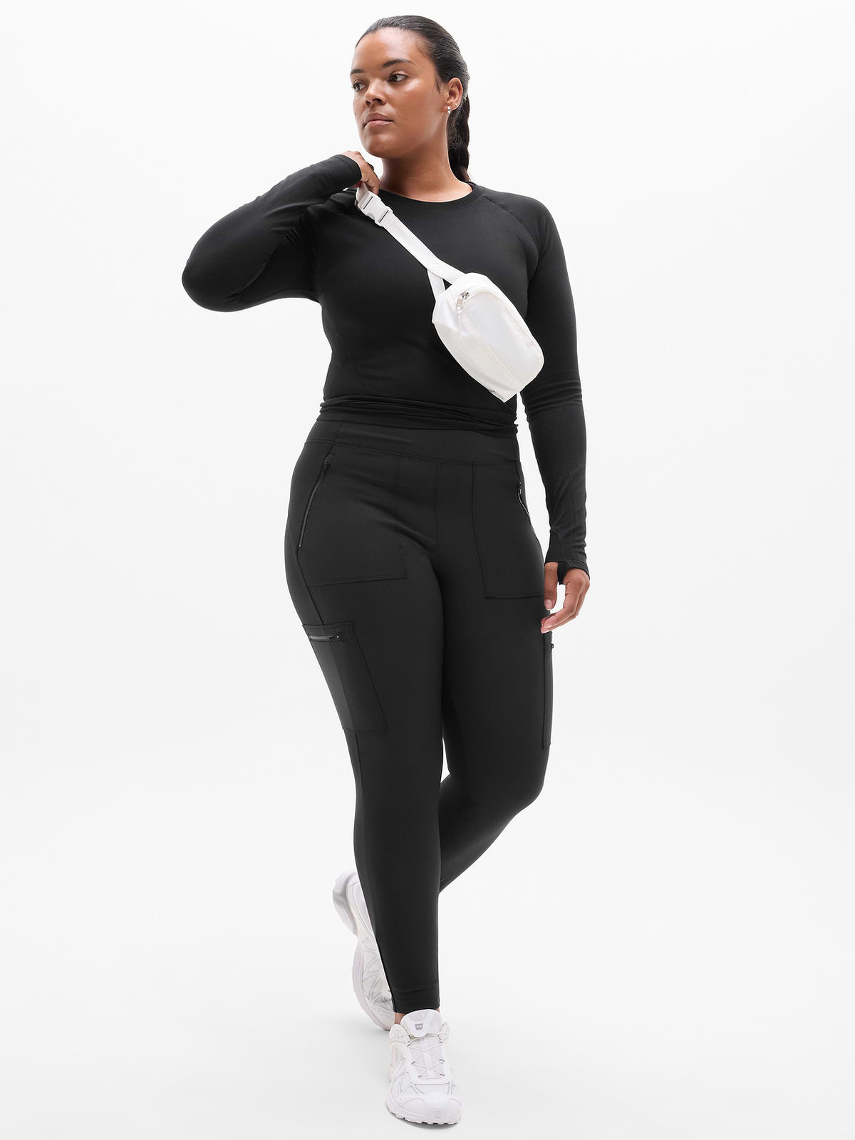 Headlands Hybrid High Rise Cargo Legging - Black