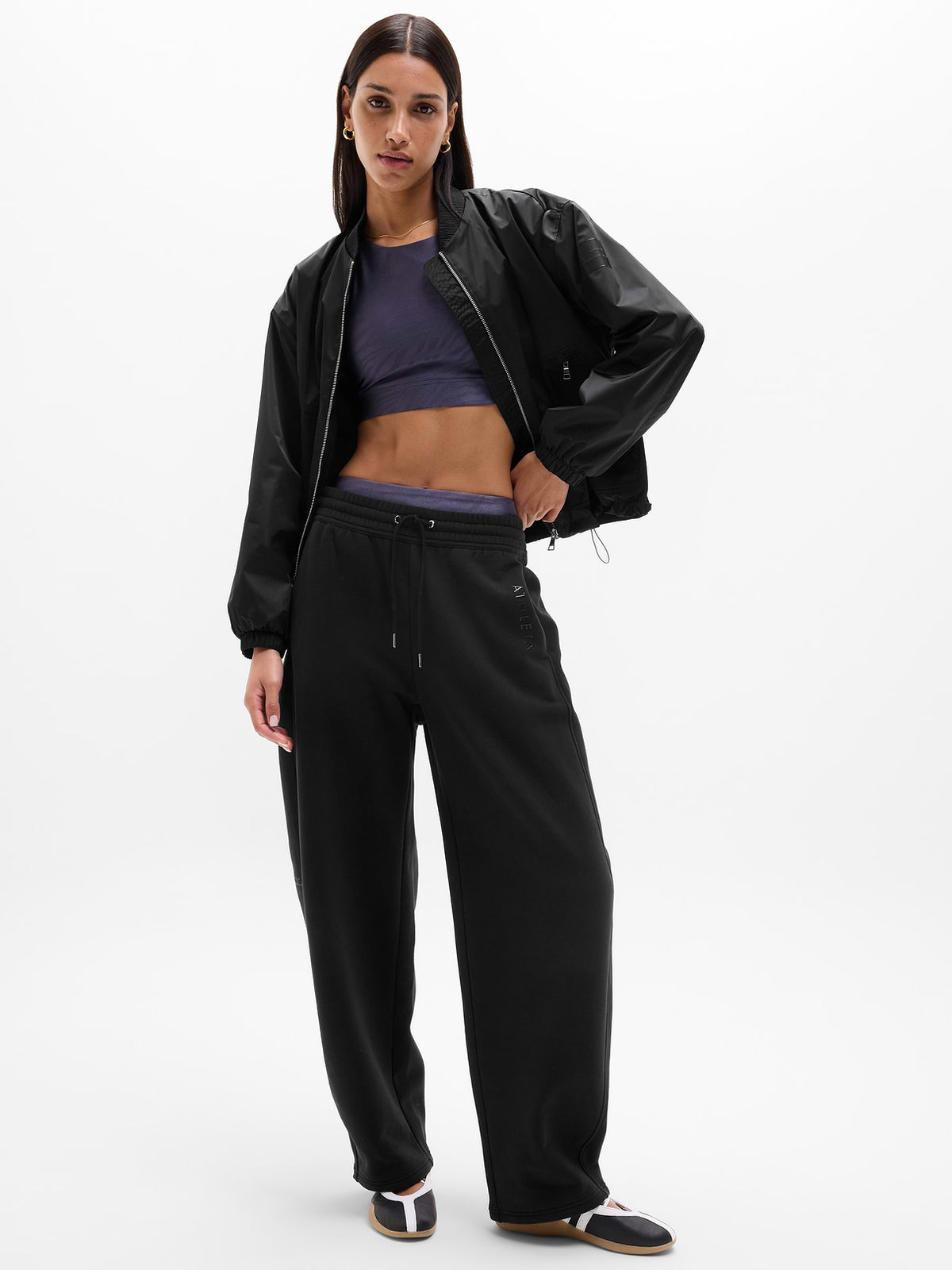 Simone Biles Sateen Jacket - Black