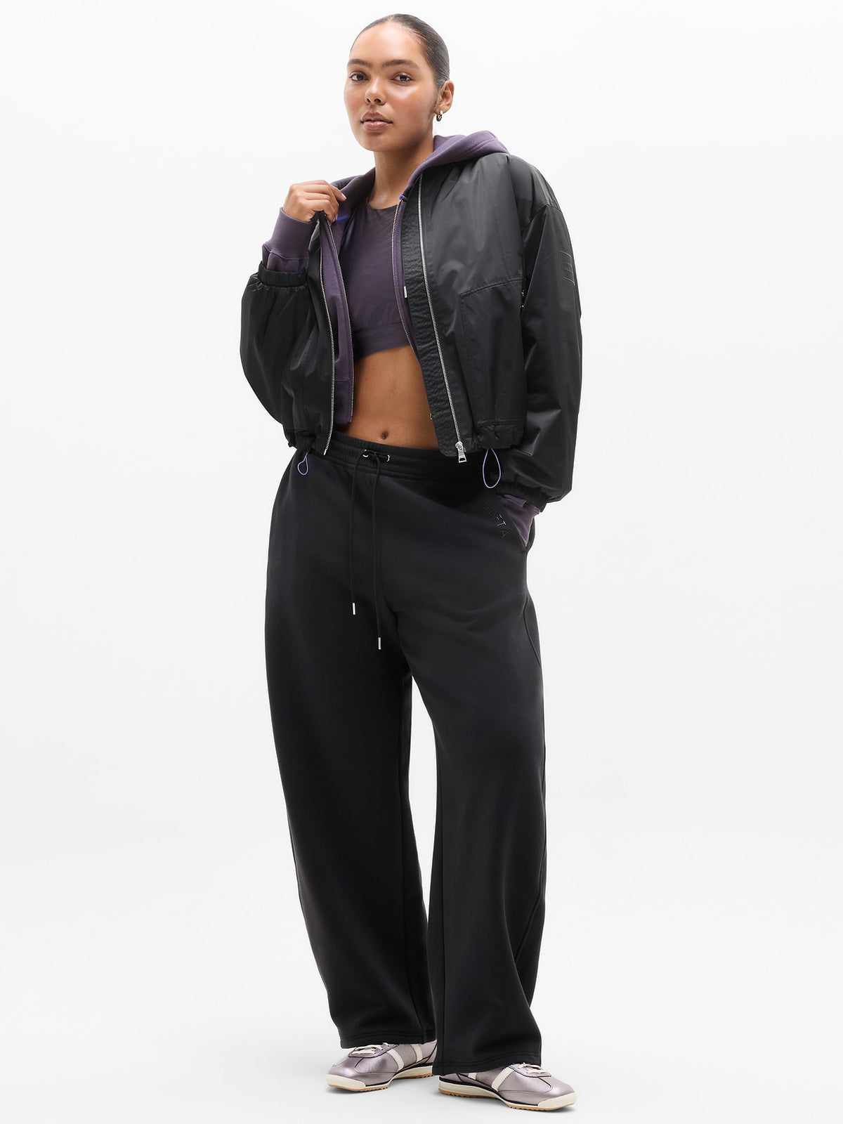 Simone Biles Sateen Jacket - Black