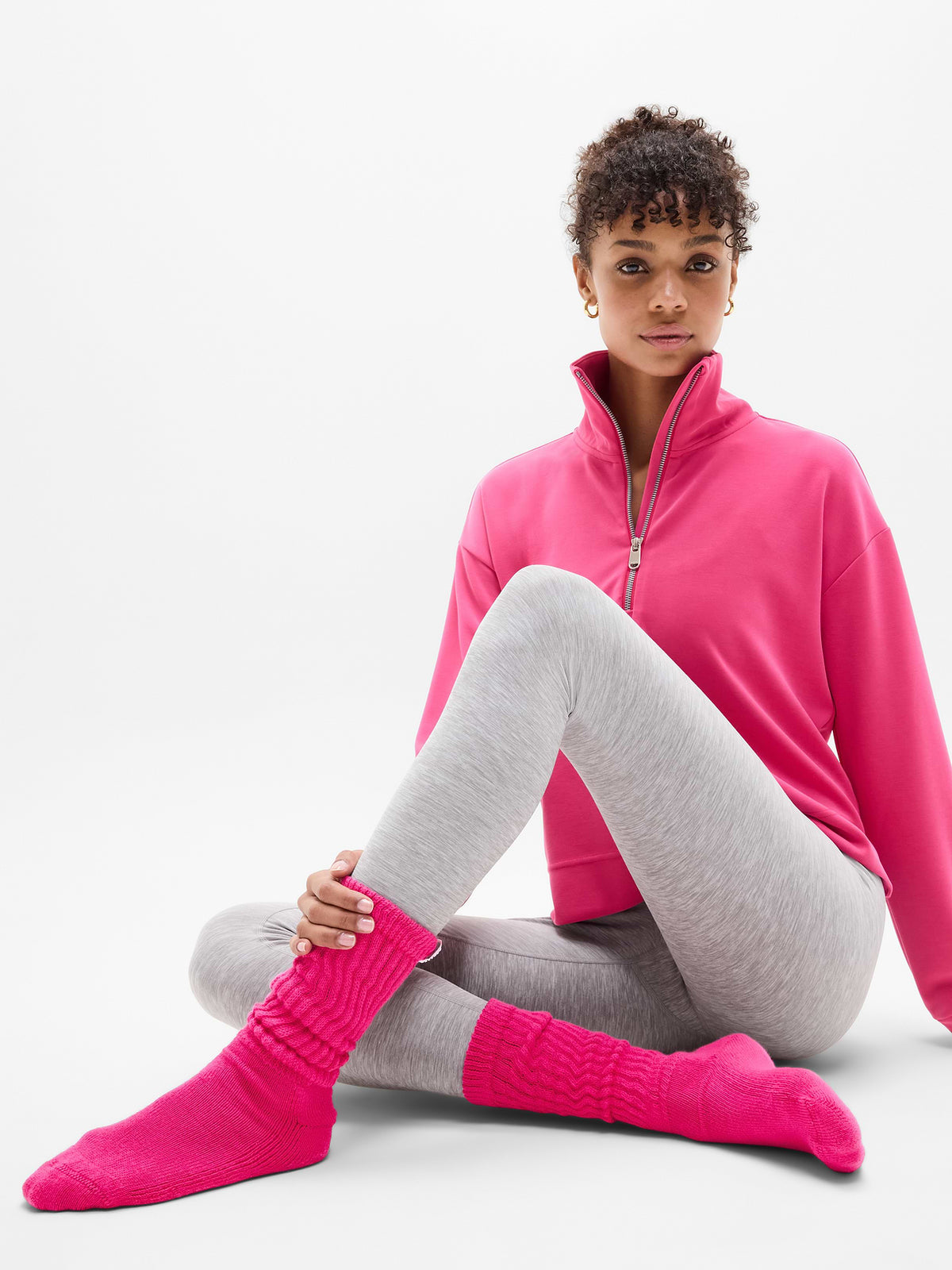 Cloud Scrunch Sock - Dahlia