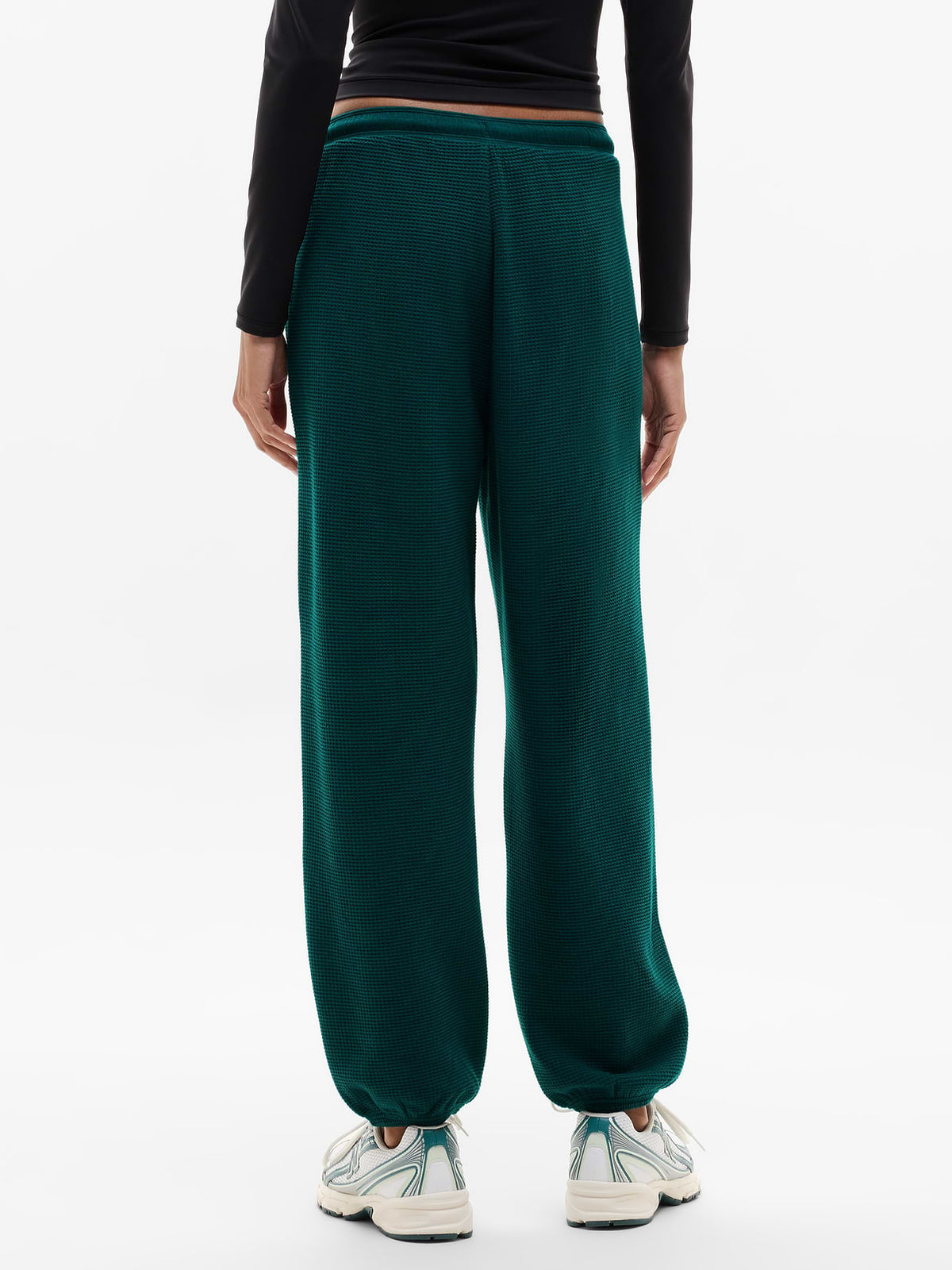 Tranquil Mid Rise Waffle Jogger - Pine