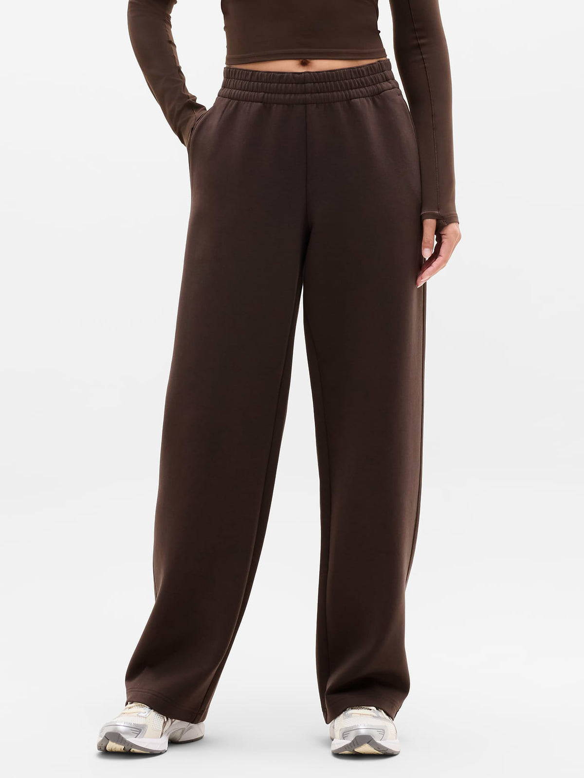 Form Knit Mid Rise Straight Pant - Truffle