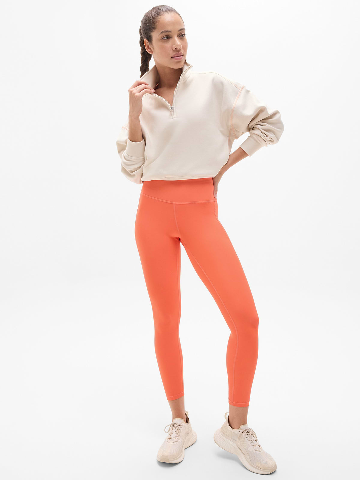 Interval Stash High Rise 7/8 Legging - Orange Haze