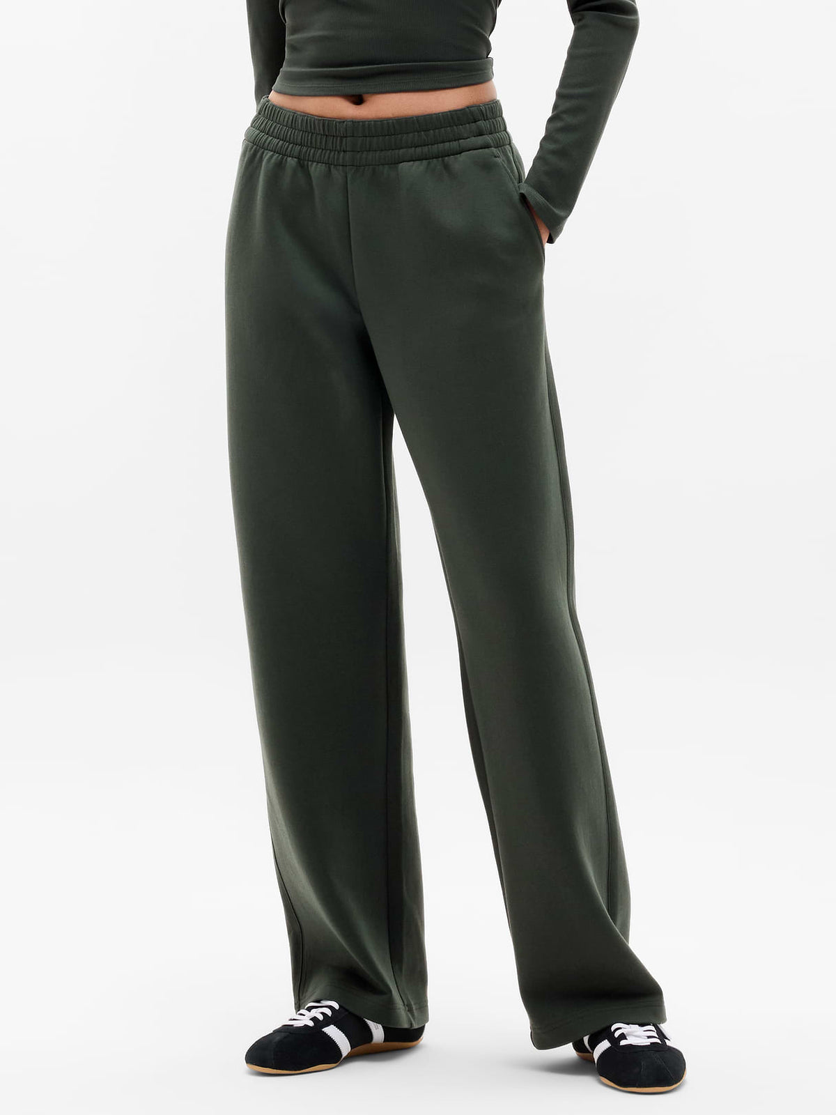 Form Knit Mid Rise Straight Pant - Elm