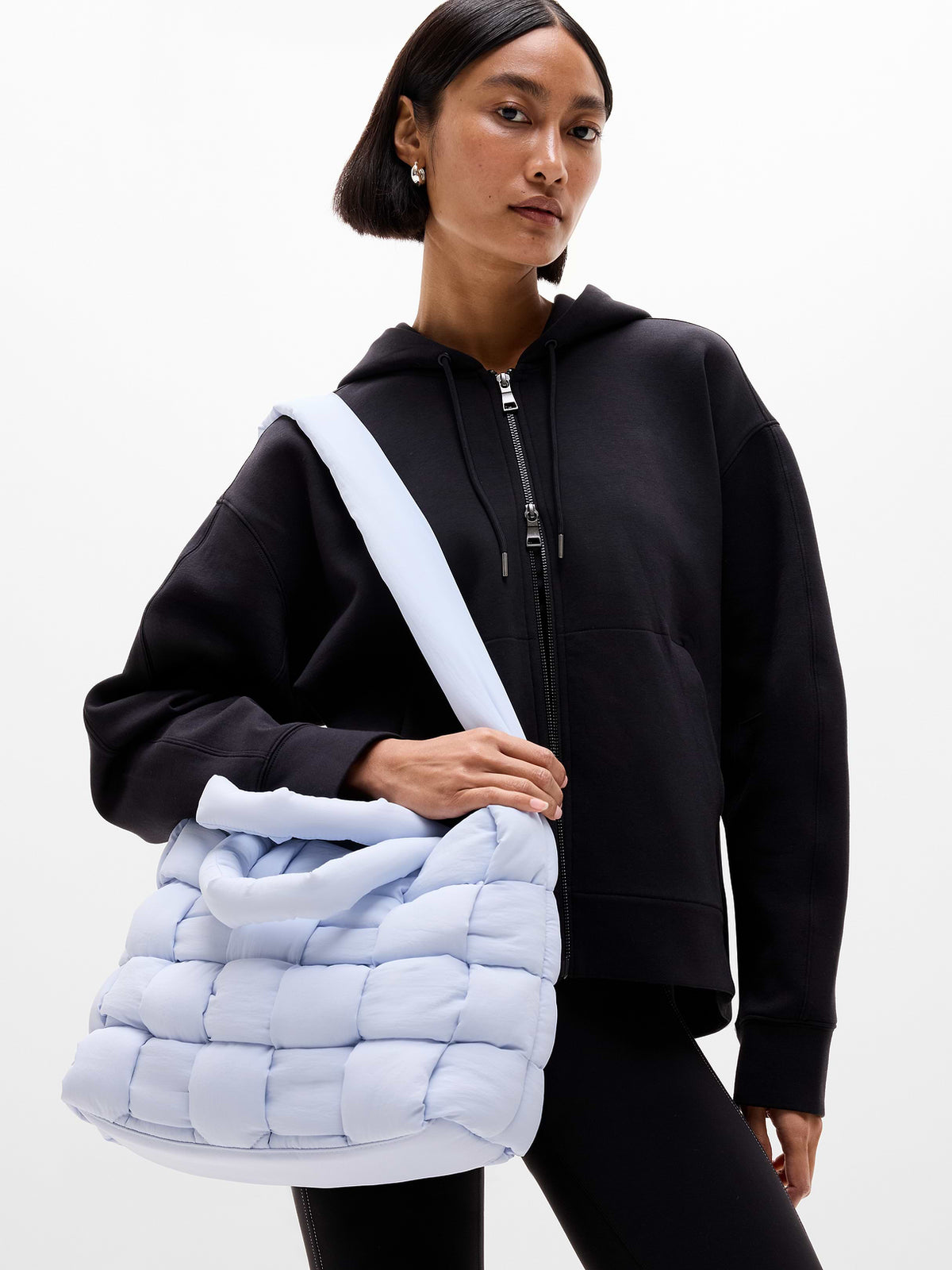 Woven Square Puff Tote - Gossamer
