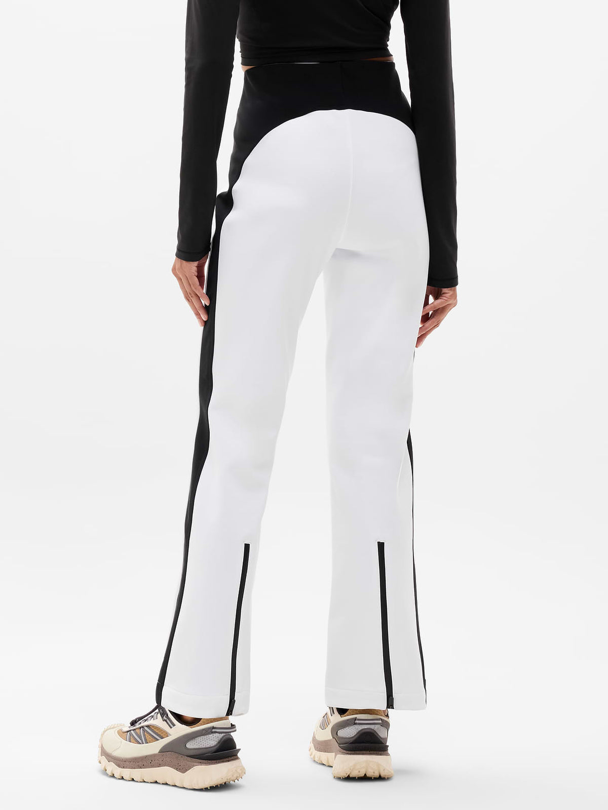 Glacier High Rise Flare Pant - White/Black