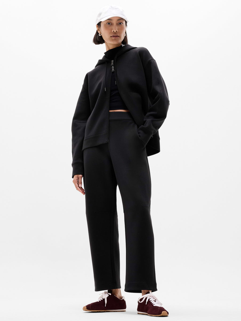 Form Knit Mid Rise Straight Pant - Black
