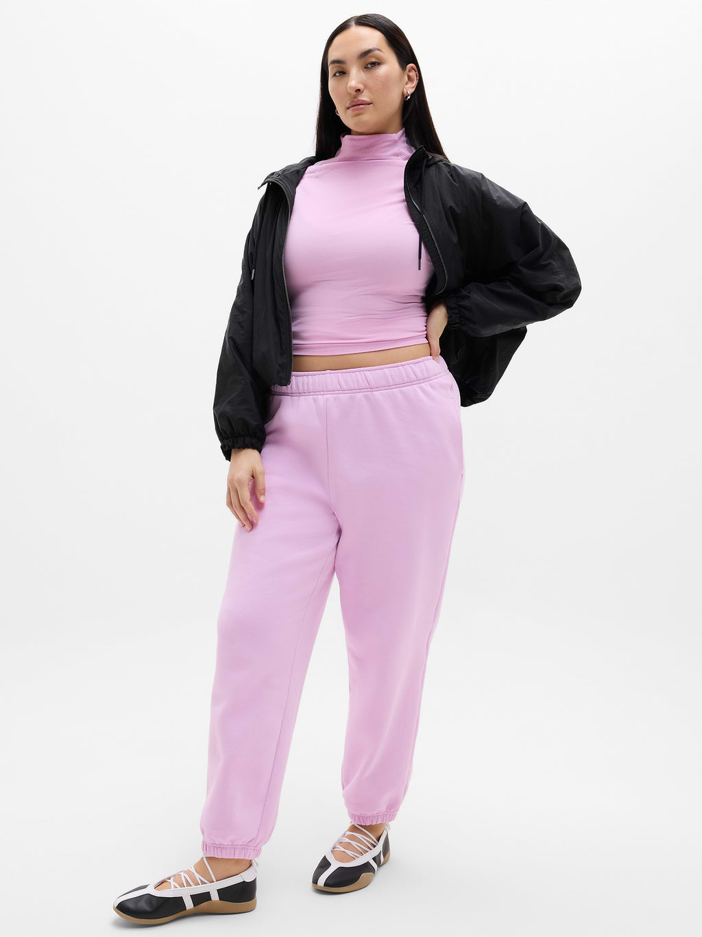 Forever Fleece Mid Rise Flare Pant - Fleur