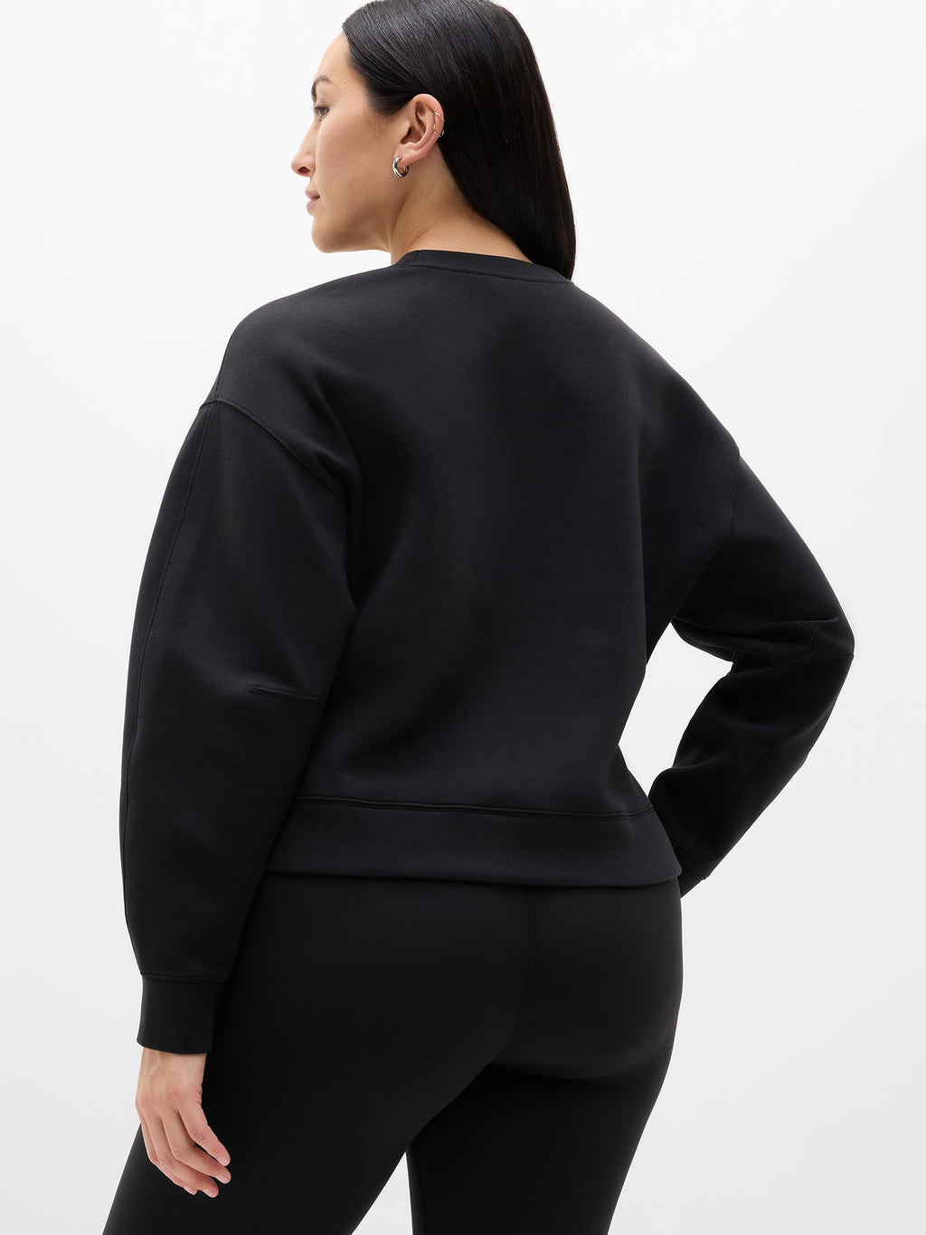 Form Knit Crew Sweatshirt - Black