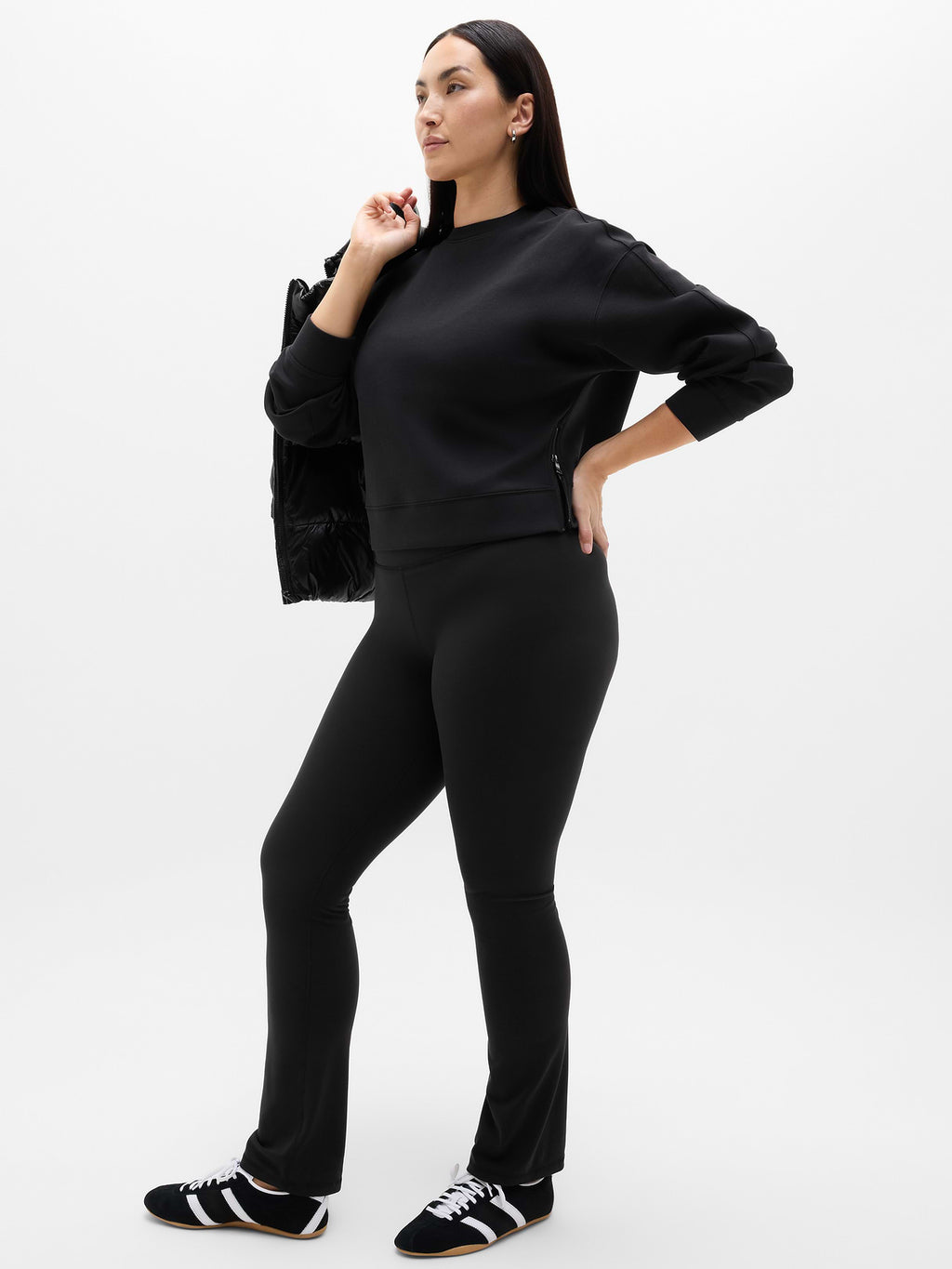Form Knit Crew Sweatshirt - Black
