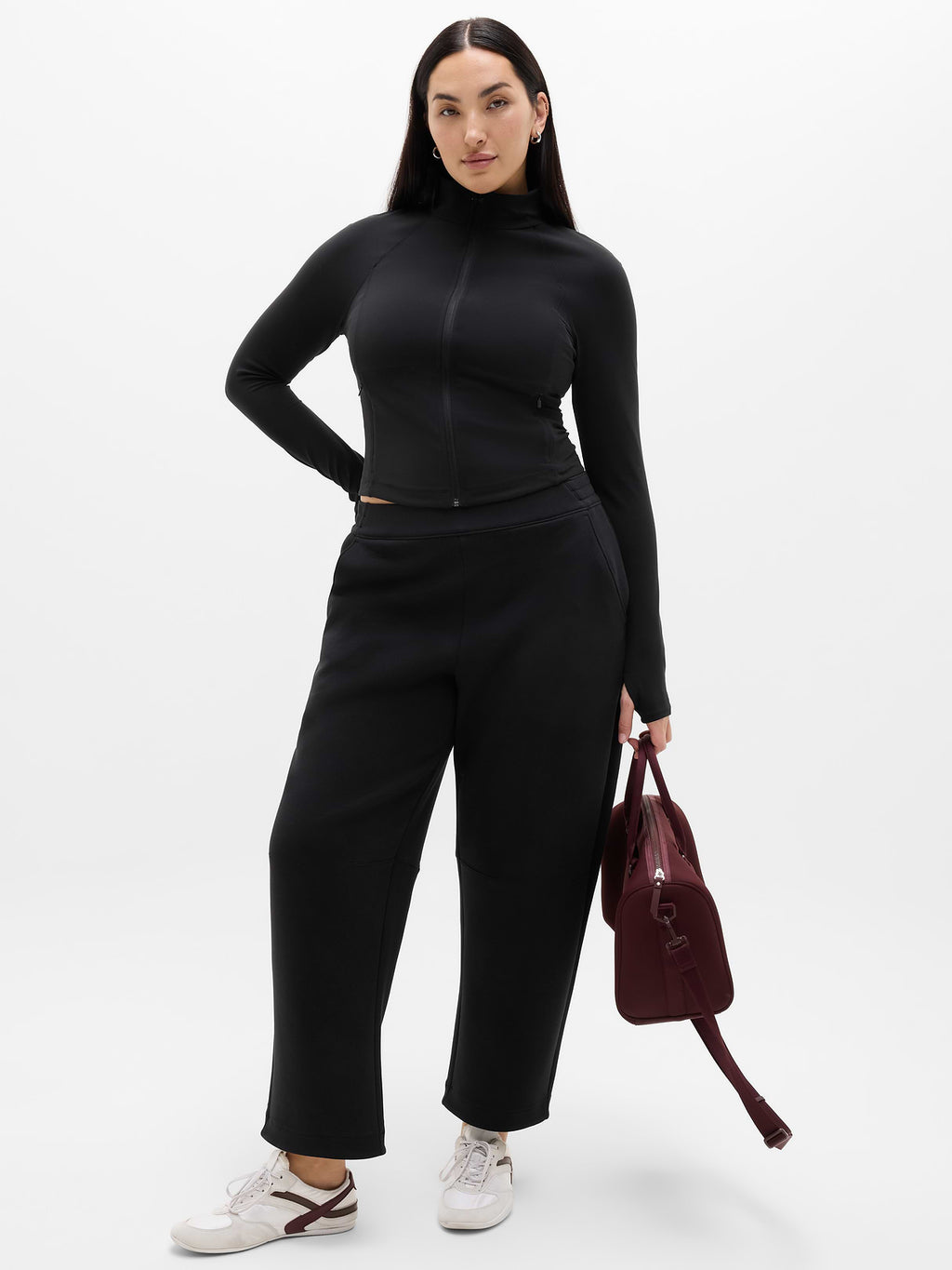 Form Knit Mid Rise Straight Pant - Black