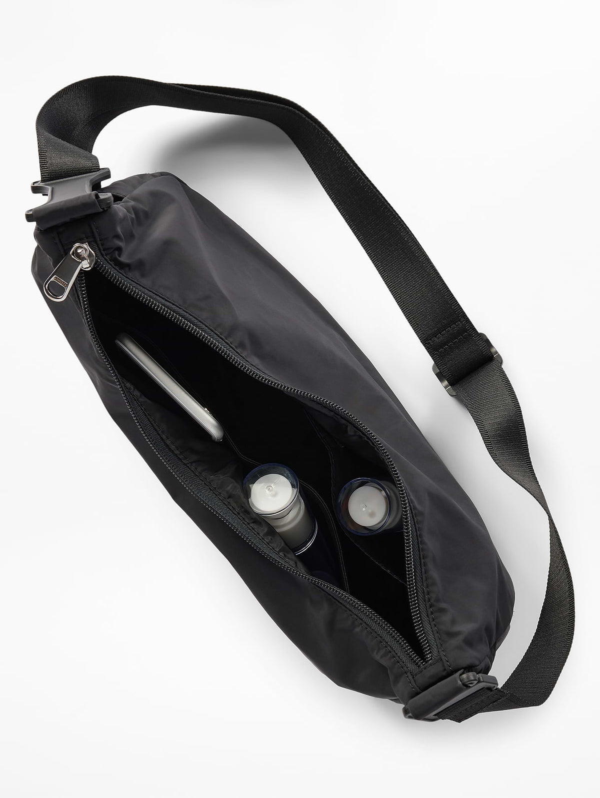 Anytime Crescent Crossbody - Black